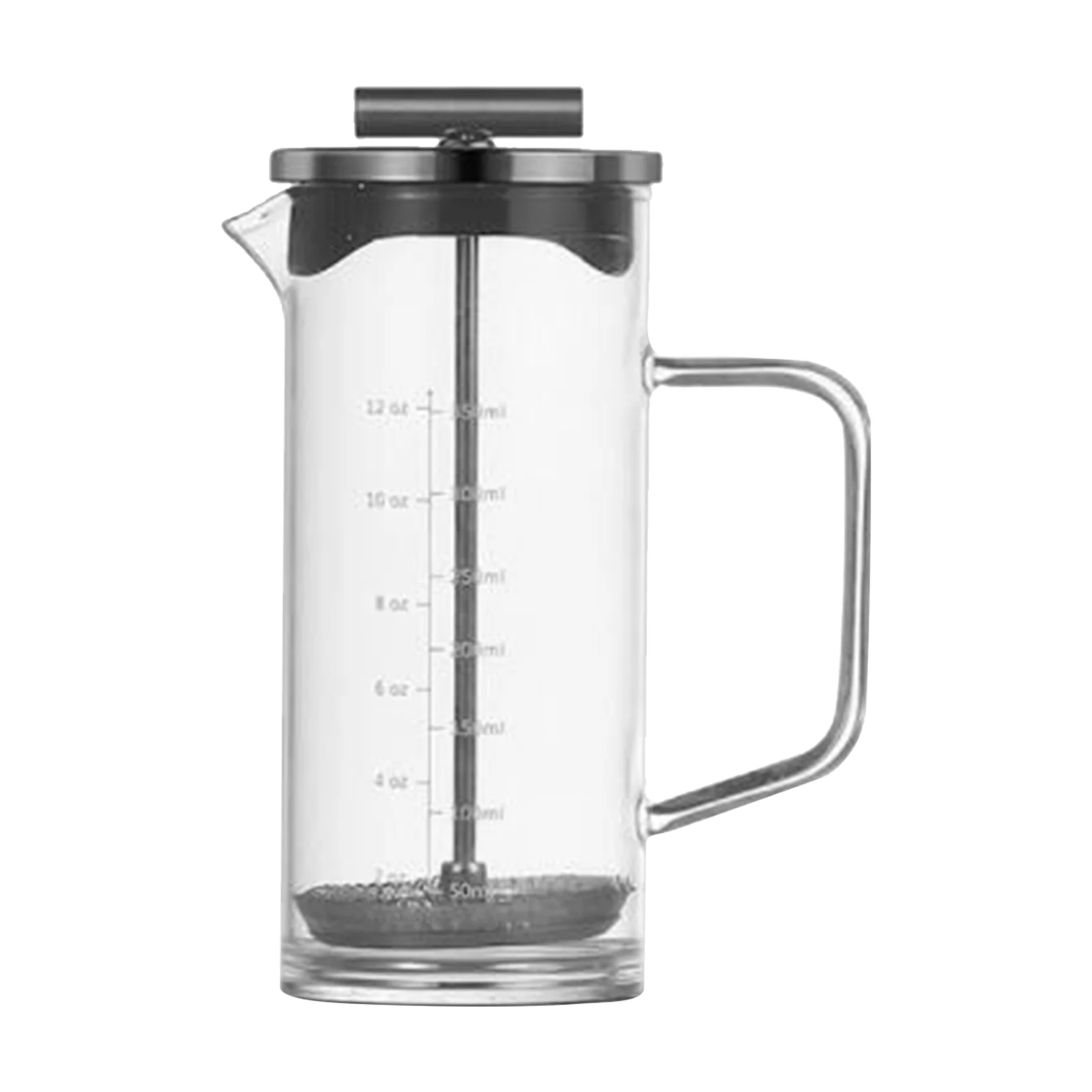 12Oz French Coffee Maker With High-Density Stainless Steel Filter Heat Resistant Borosilicate Glass Coffee Press Thickened Base