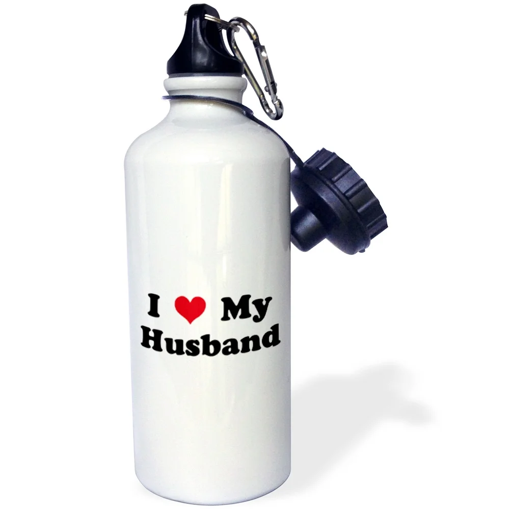 I Love My Husband 21 oz Sports Water Bottle wb-16582-1