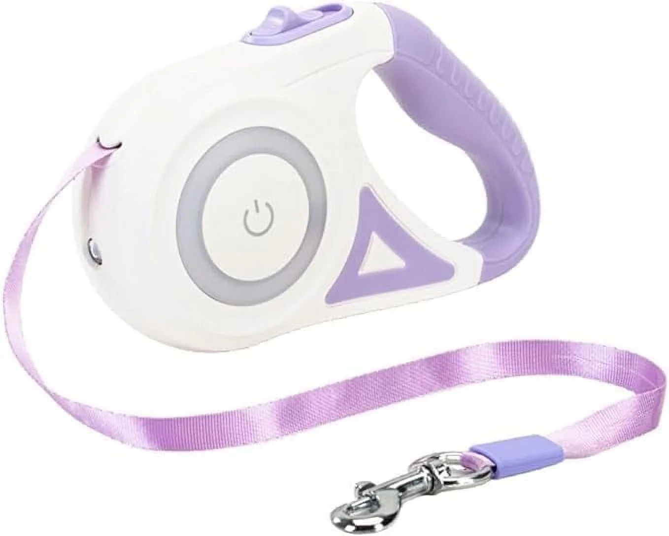Best Dog Supplies Retractable Dog Leash with Flashlight & Front Safety Led Light - 360°Tangle-Free Training Leash for Night Walks & Ultimate Freedom with Anti Slip Handle - Perfect All Dogs - Purple
