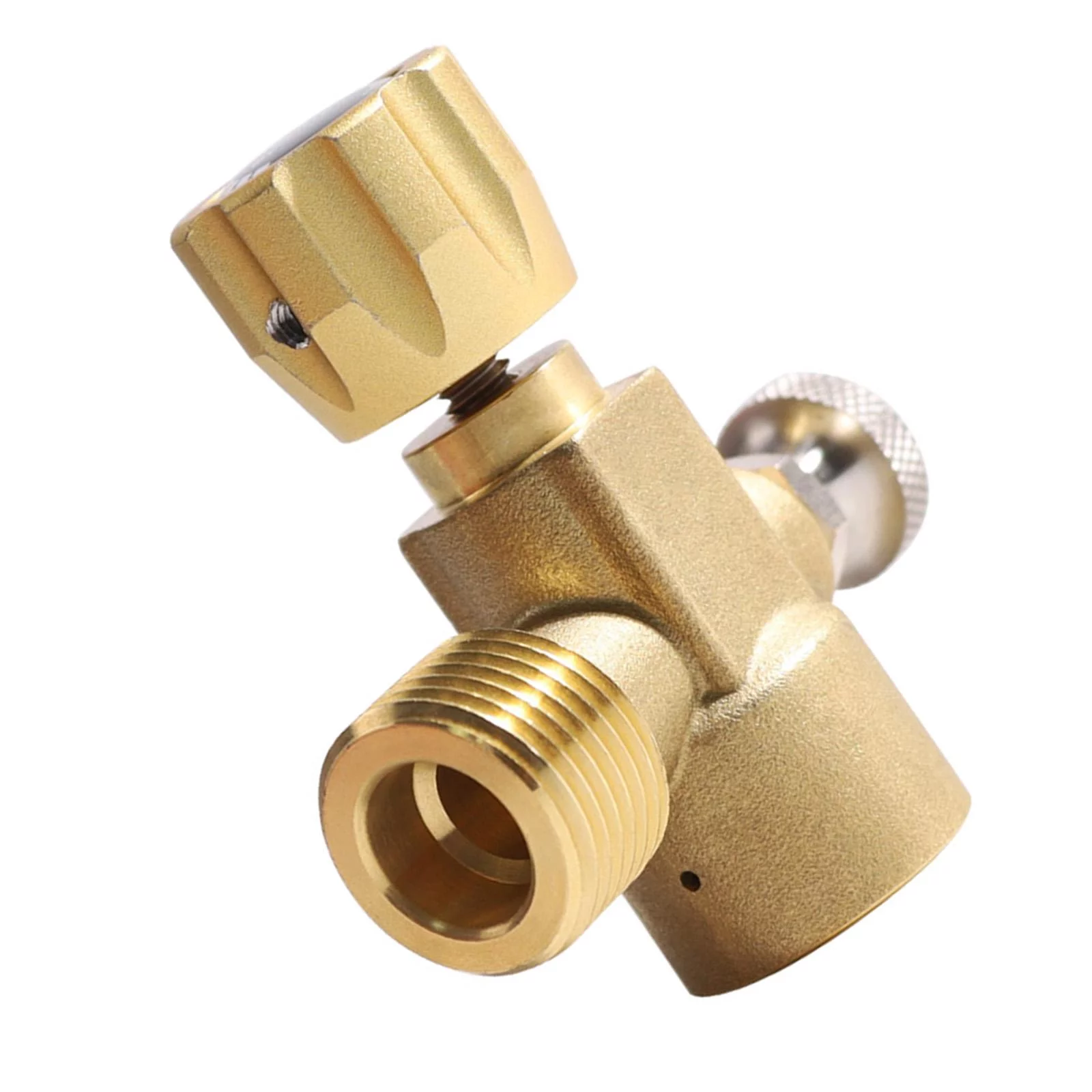 Cylinder Refill Adapter with Switch Outer Thread 4 to .8-14 Refill Bottle CO2 Cylinder Filling Adapter , Without Pressure