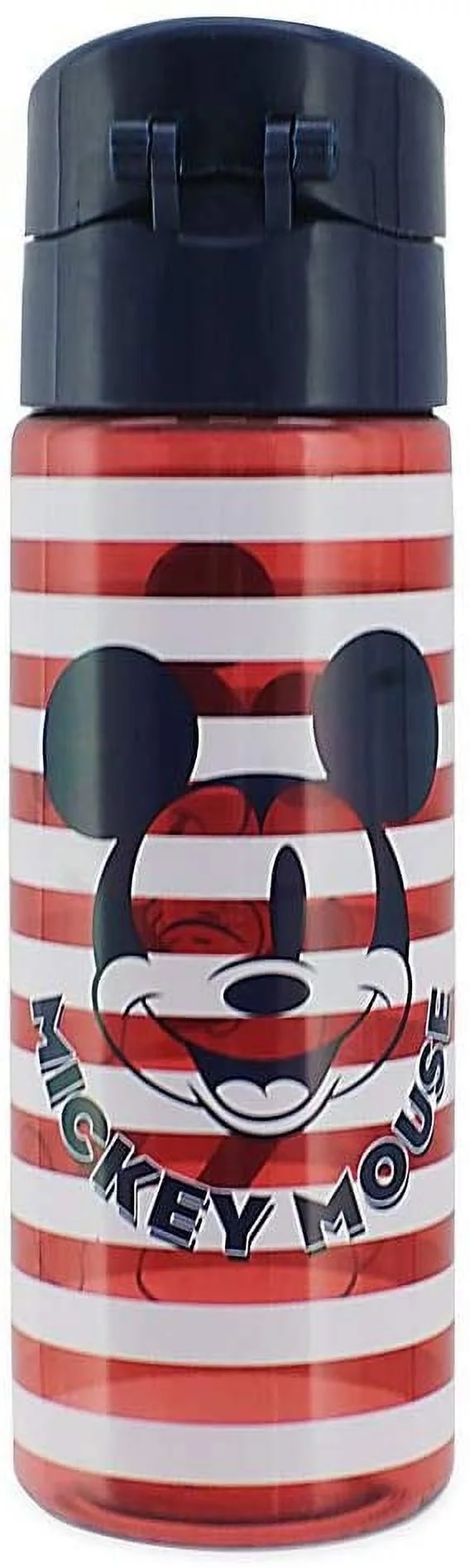 Mickey Mouse Striped Flip Top Water Bottle 25oz Drink Cup