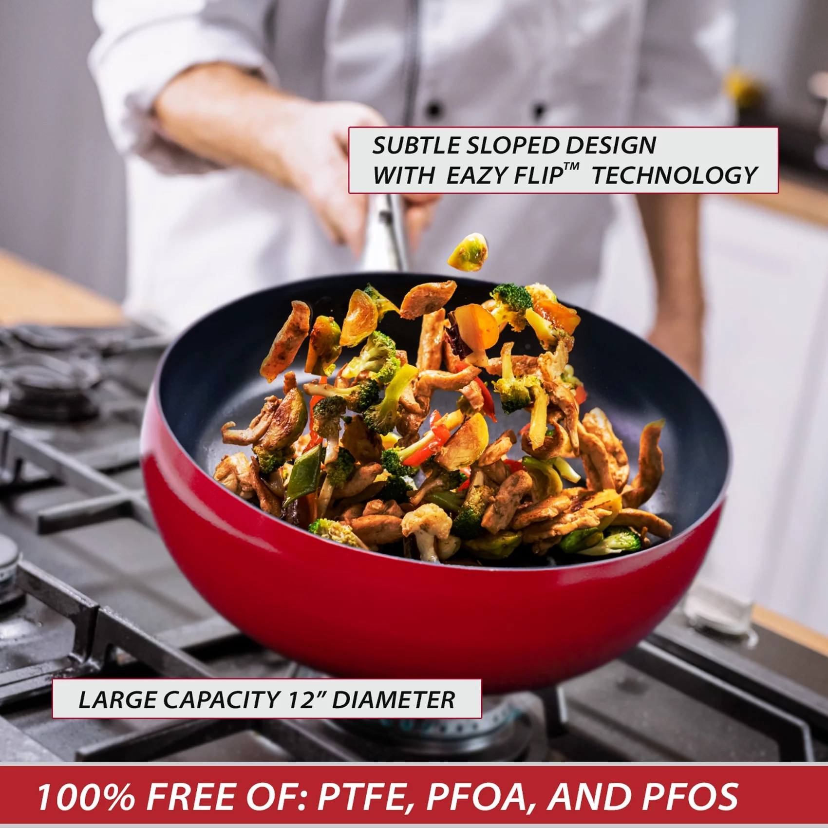 DiamoTech Diamond Ceramic Coated Nonstick EaZy Flip 12