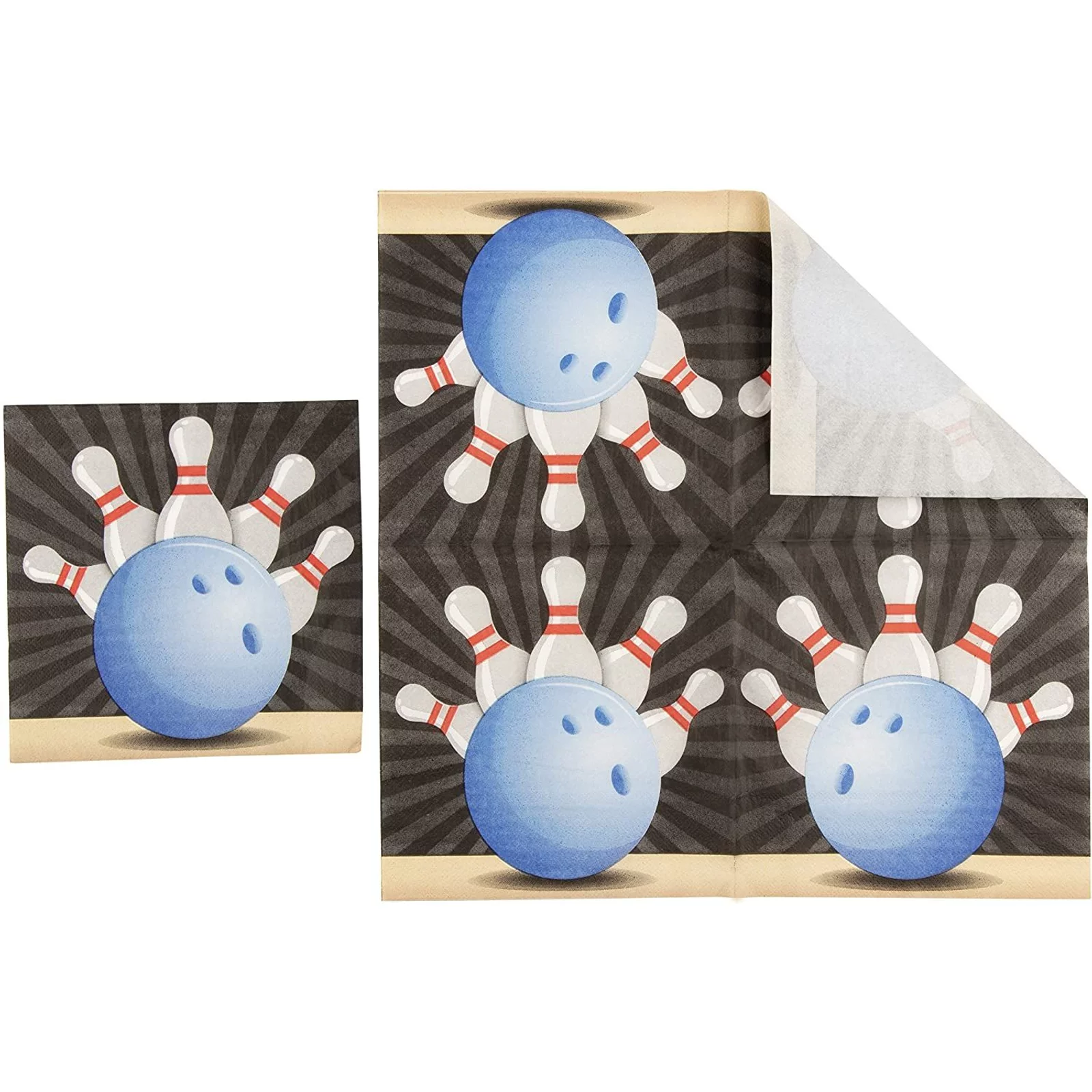 Juvale Kids Bowling Birthday Party Supplies Set - Plates, Knives, Spoons, Forks, Napkins, and Cups, Serves 24