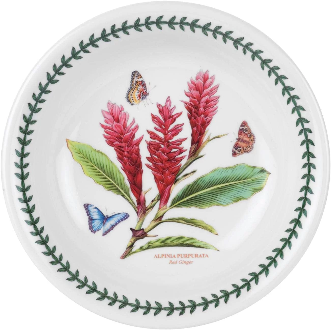 Portmeirion- Exotic Botanic Garden Collection, Pasta Bowl with Red Ginger Motif, 8.5-Inch, Serveware, Floral Design, For Pasta, Soups, & More, Microwave and Dishwasher Safe