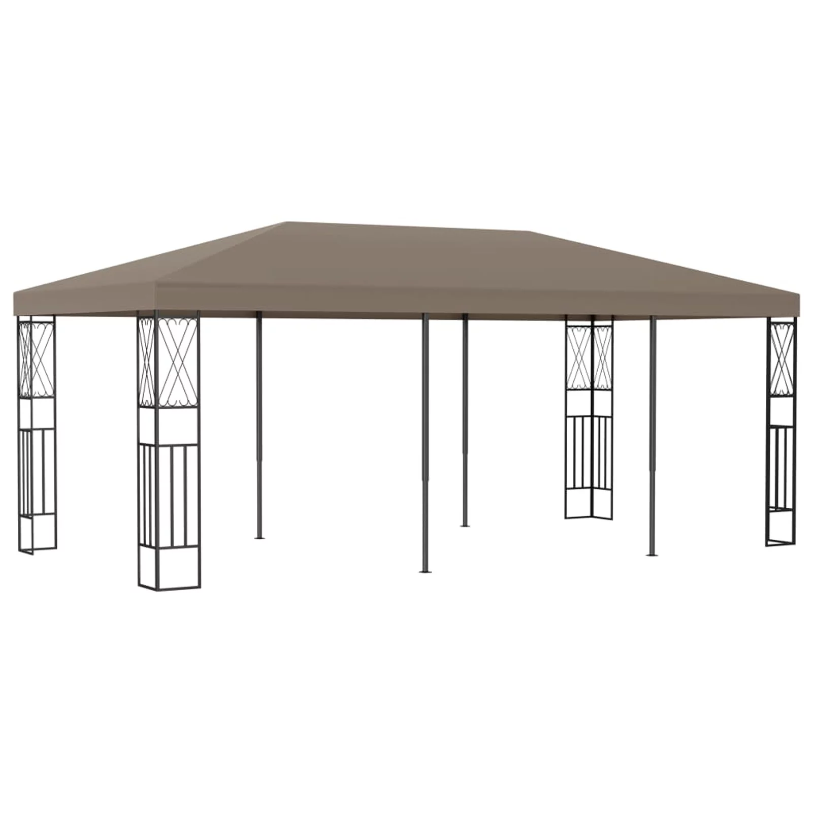 Anself Gazebo with Steel Frame Garden Canopy Tent Sun Shelter Taupe for Patio, Party, Wedding, BBQ, Camping Trip, Festival Cater Events 236.2 x 118.1 x 102.4 Inches (L x W x H)