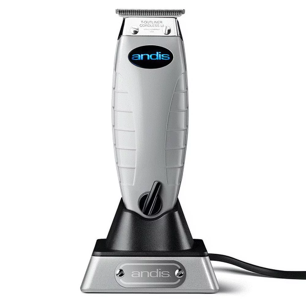 Andis Professional All-in-One Lightweight Cordless Multi-groom Turbo-Powered T-Outliner Trimmer with 4 Attachment Combs