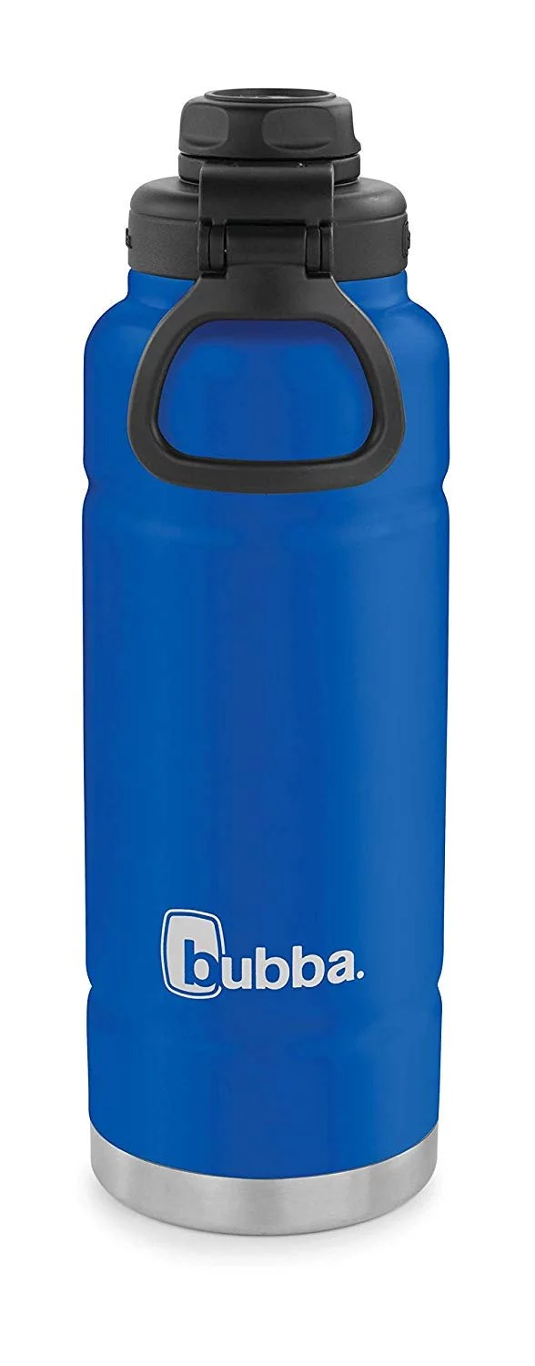 Bubba Trailblazer 40 oz Very Berry Blue and Black Stainless Steel Water Bottle with Wide Mouth Lid