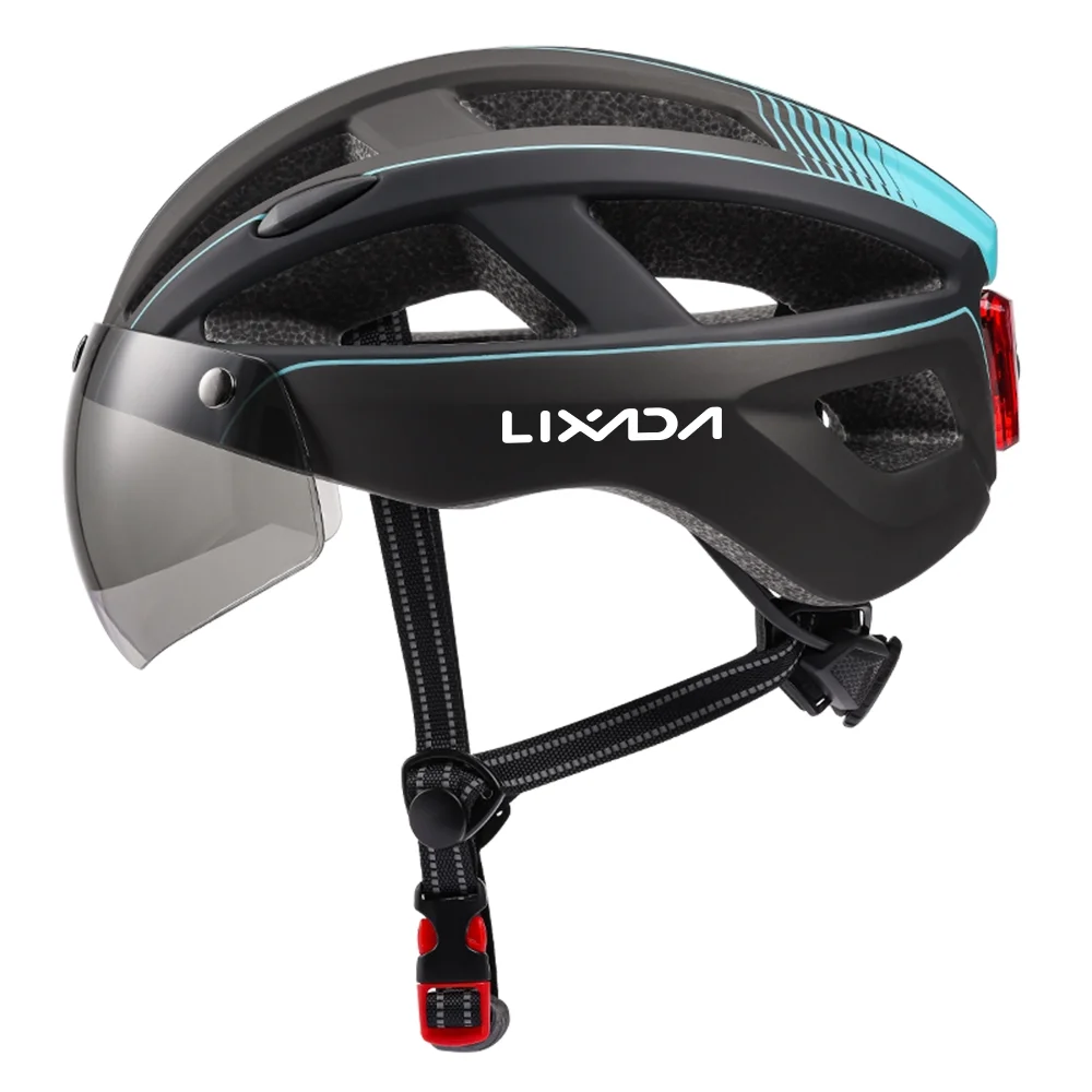 Enhance Your Cycling Experience with Lixada Mountain Bike Helmet, Detachable Magnetic Goggles, Rear Light , Safety Headgear