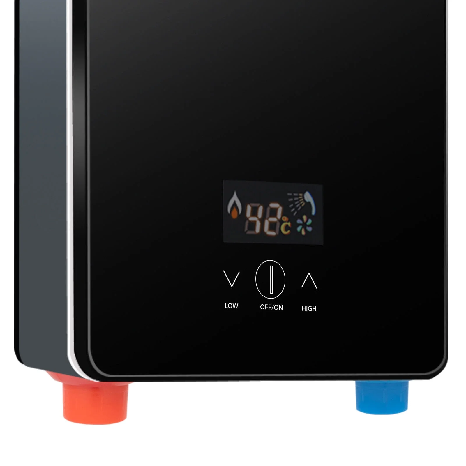 Instant Electric Tankless 6500W Home Hot Water Heater Whole House Black 220V 8L