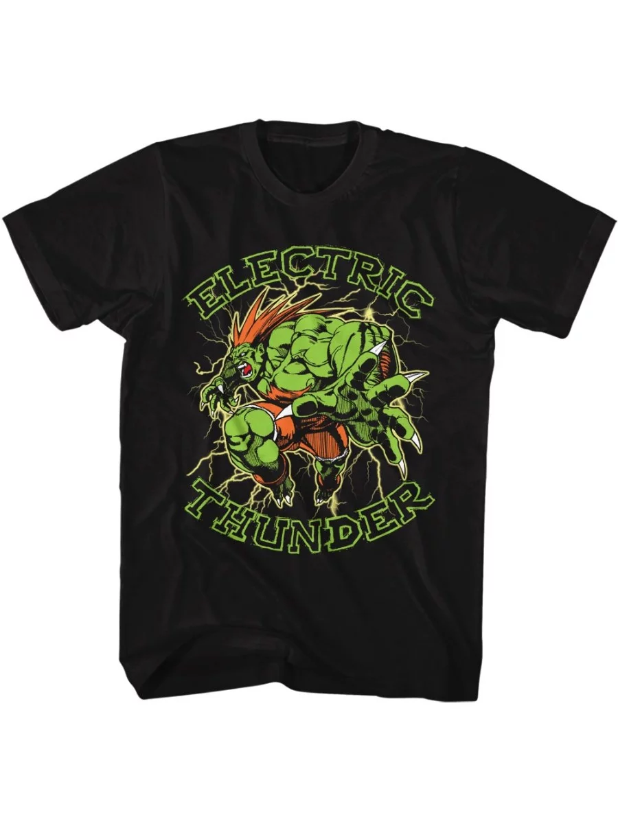 Street Fighter Video Martial Arts Arcade Game Electric Thunder Adult T-Shirt XLT