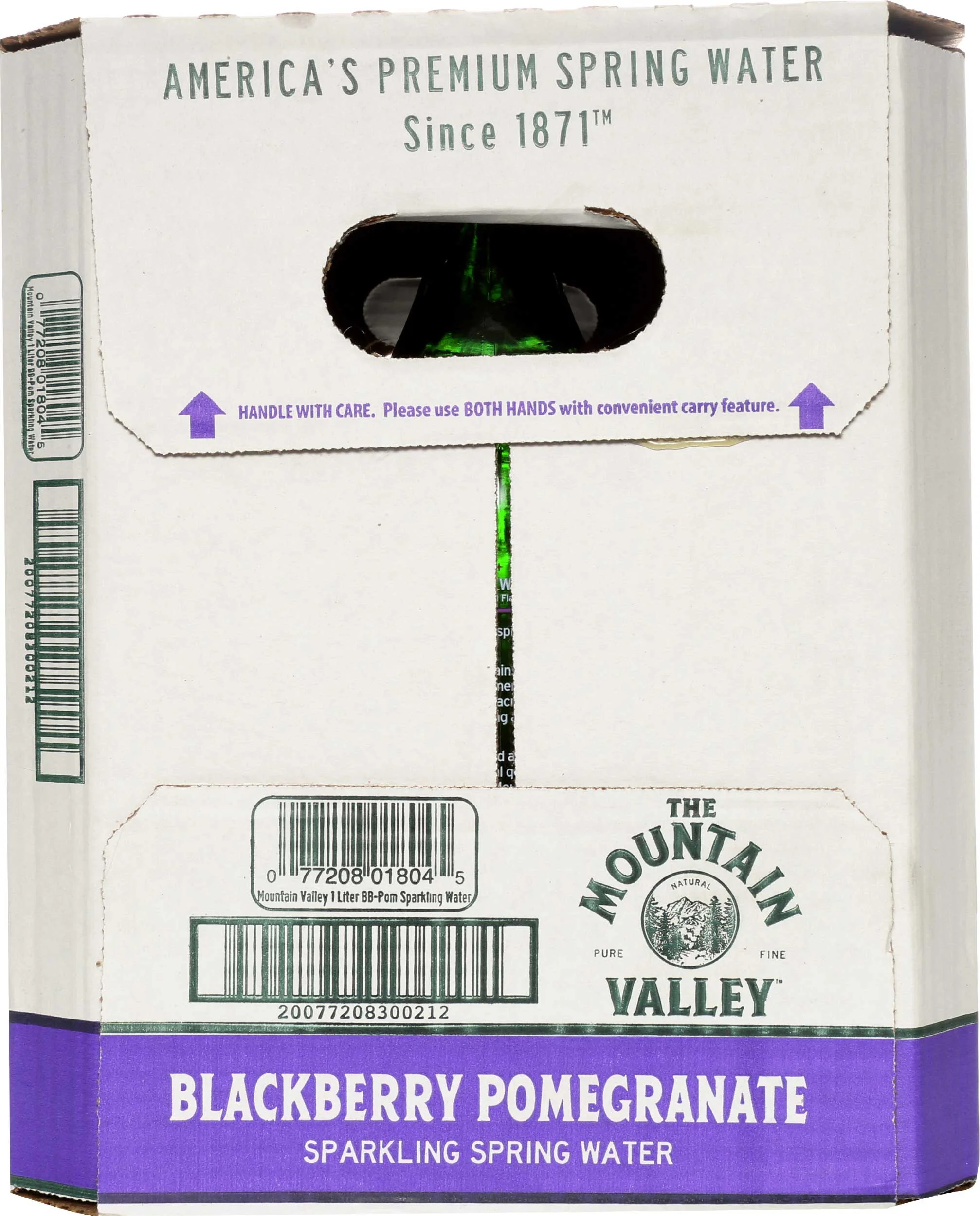 The Mountain Valley Blackberry Pomegranate Sparkling Water, 1 Liter -- 12 per case