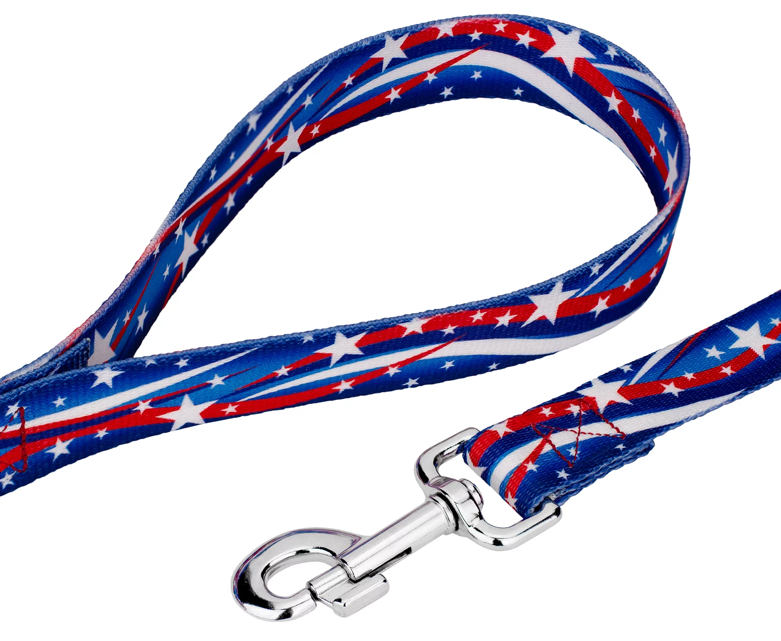 Country Brook Design - 1 inch Star Spangled Dog Leash - 6 Feet