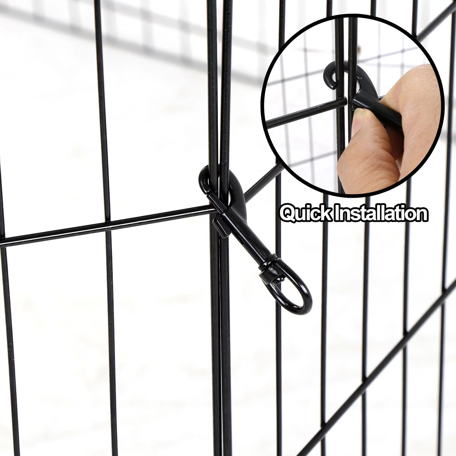 30 Inch 8 Panels Tall Dog Playpen Large Crate Fence Pet Play Pen Exercise Cage