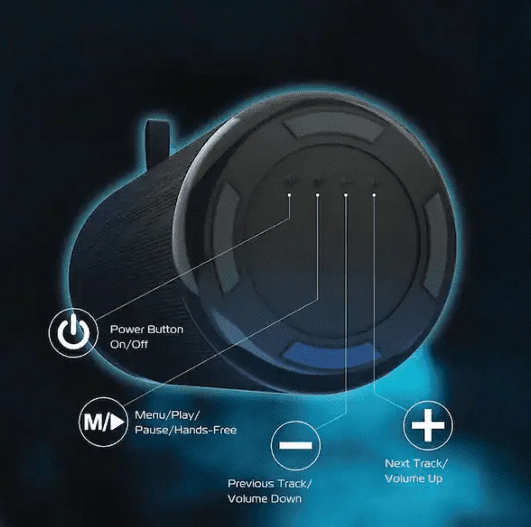 Tzumi Aquaboost Boom Black Wireless Bluetooth Speaker Water Resistant 4 hrs