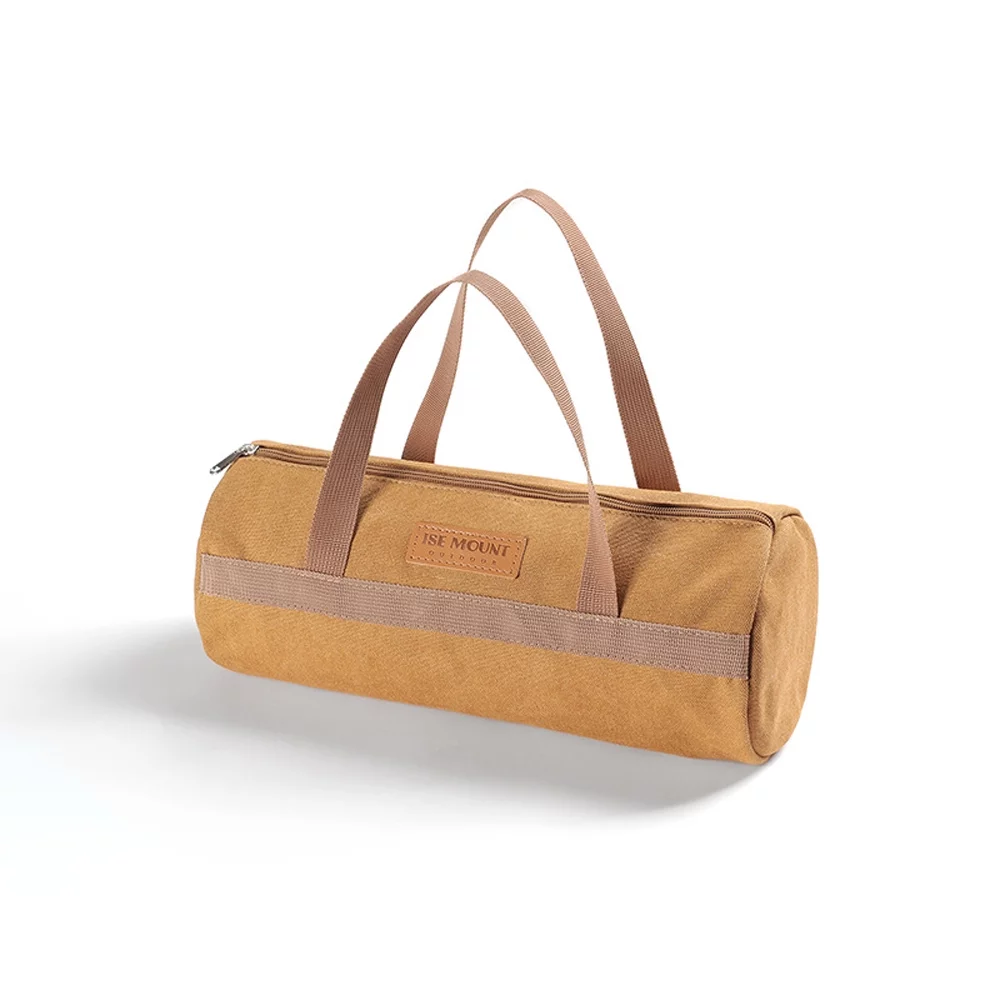 ISE MOUNT Outdoor Camping Tent Peg Ground Nail Storage Bag Tent Hammer Long Ground Nail Storage Bag Portable Canvas Tent Install Tools Organizer