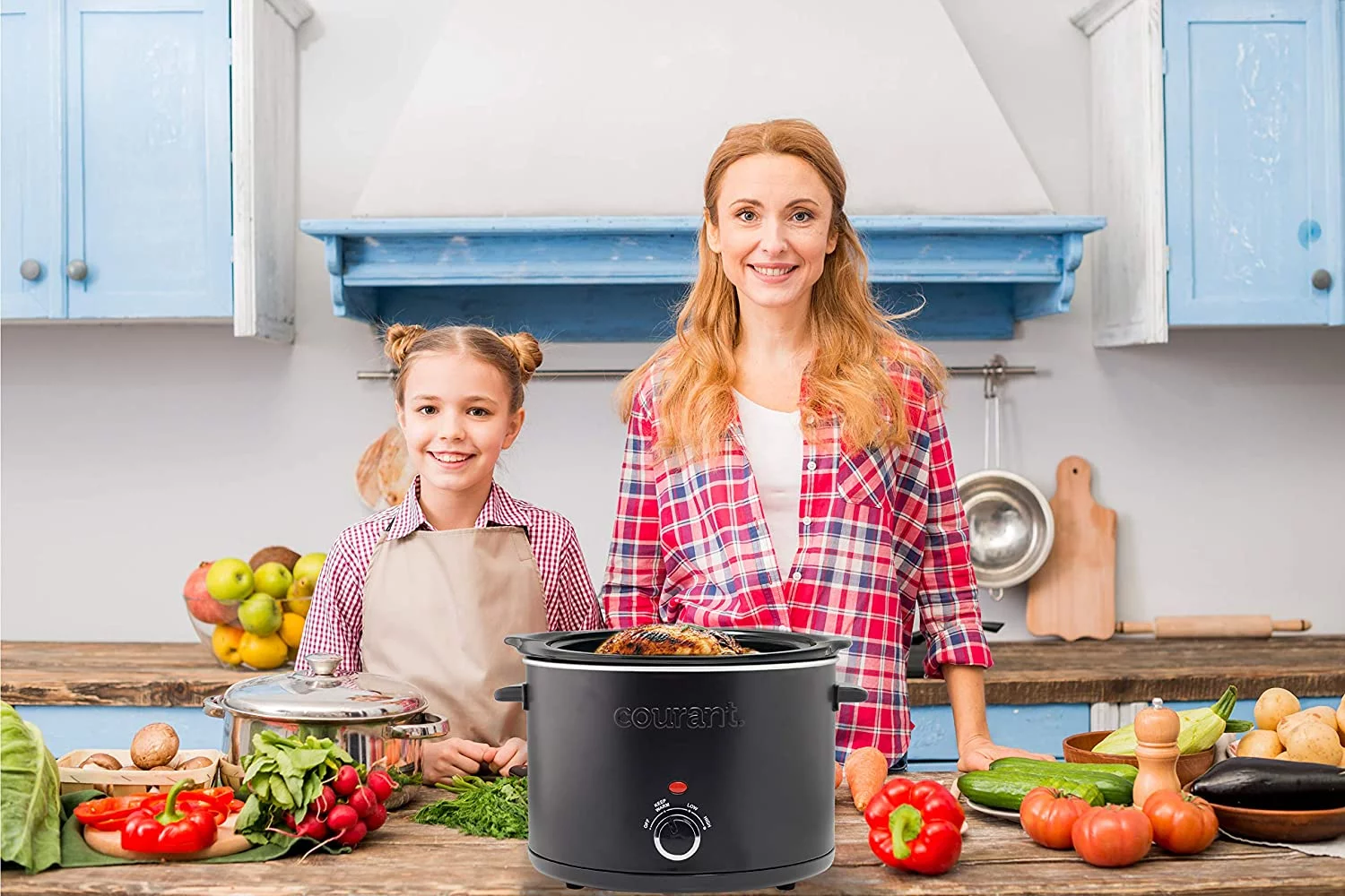 Courant CSC-5024K 5qt Round Slow Cooker Matt Black