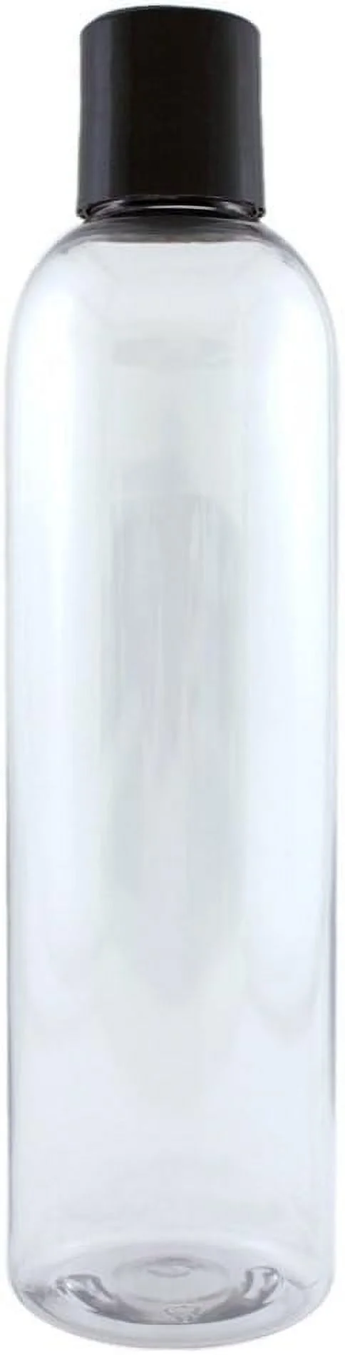 8 Fl Oz Clear Plastic Bottle With Dispenser Lid (6 Pack)