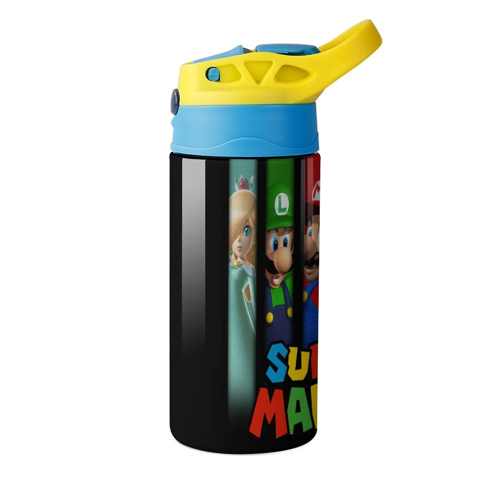 Super Mario Logo Kid's Insulated Water Bottle With Straw Vacuum Stainless Steel Cup Leak-Proof Children Toddler Thermoses