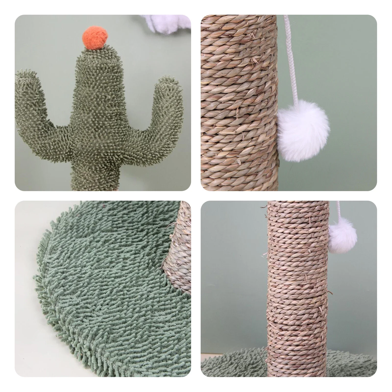 Shldybc Climbing Frame Christmas Tree Natural Sisal Scratch Column Simulation Pasture Large Wear- Scratch Toy Scratch Board