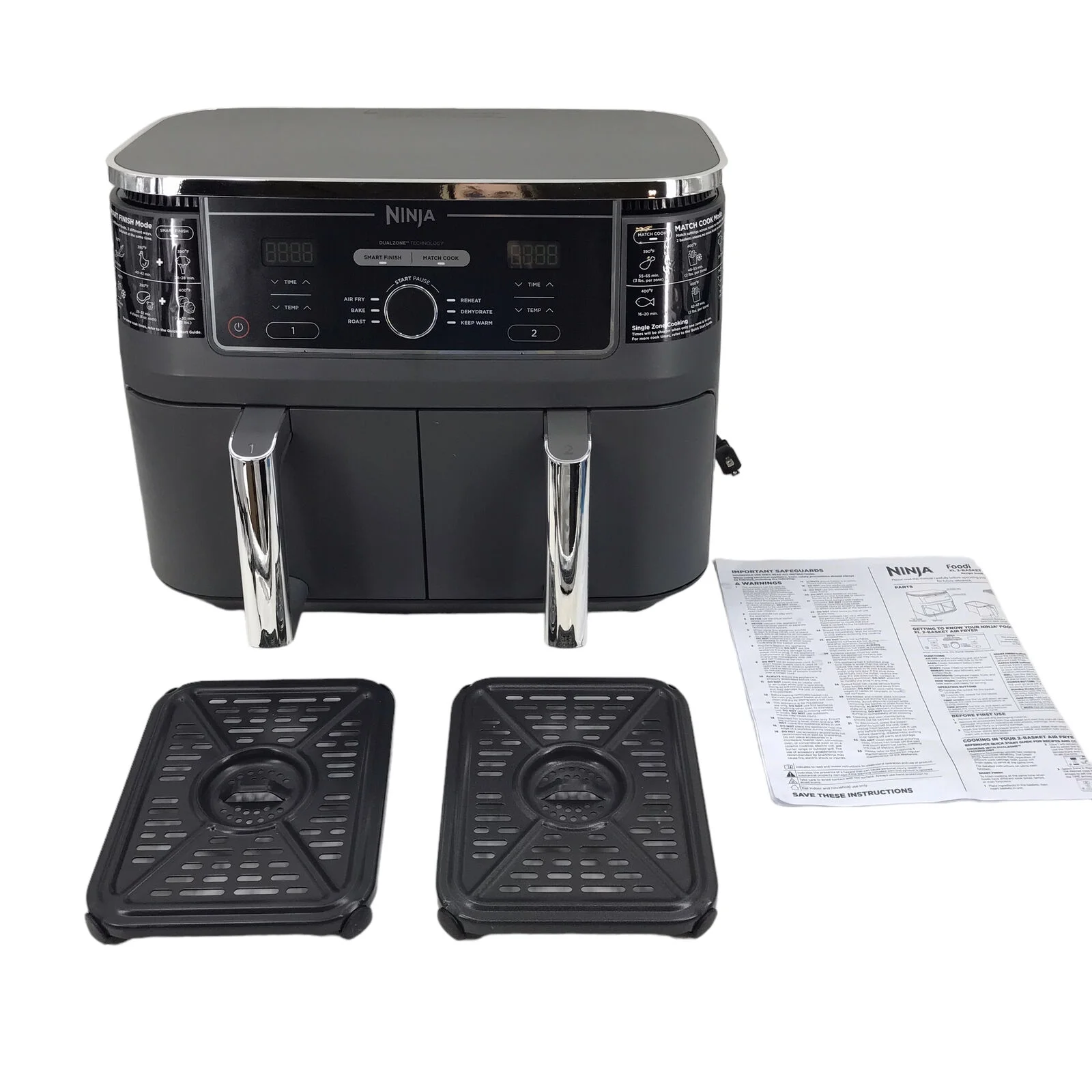 Ninja AD350CO 6-in-1 10qt 2-Basket Air Fryer w/ DualZone Technology #U4369 Used