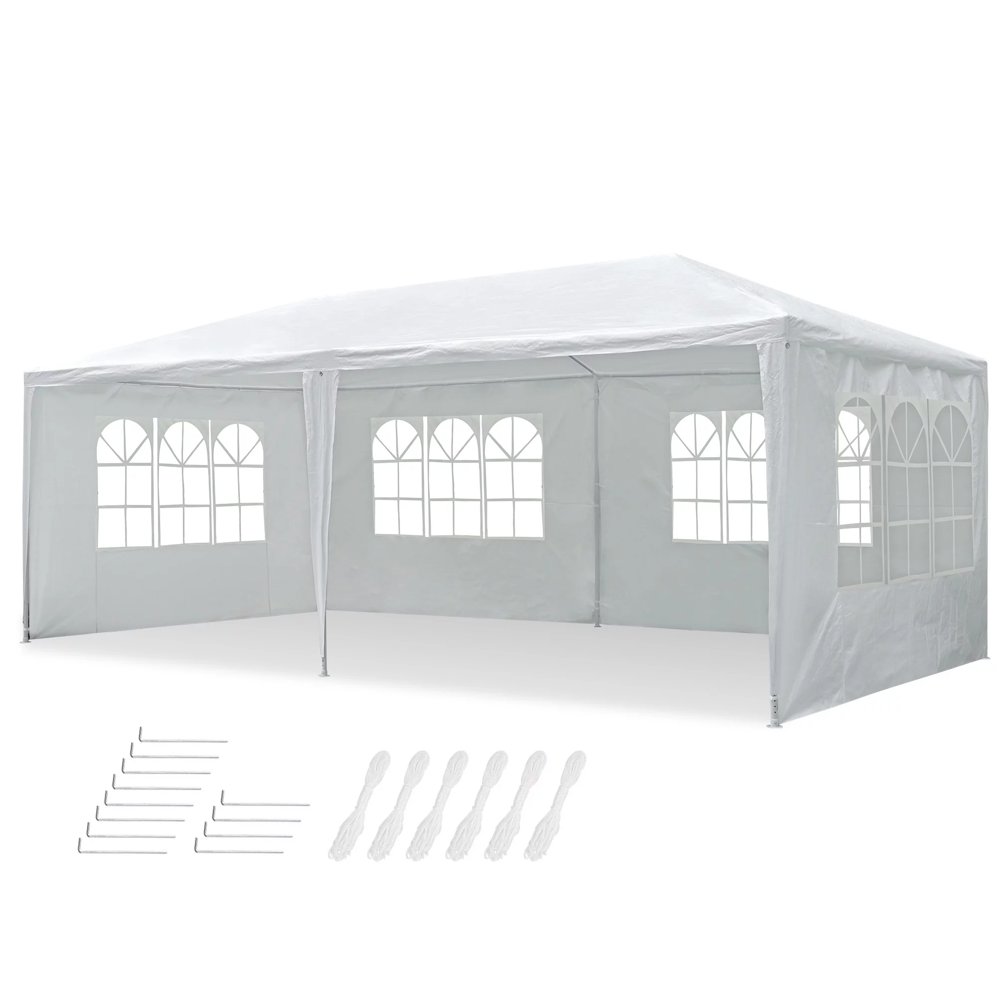 Premium Outdoor Event Shelter with Side Walls - White - 9.0 - Elevate your outdoor events effortlessly!