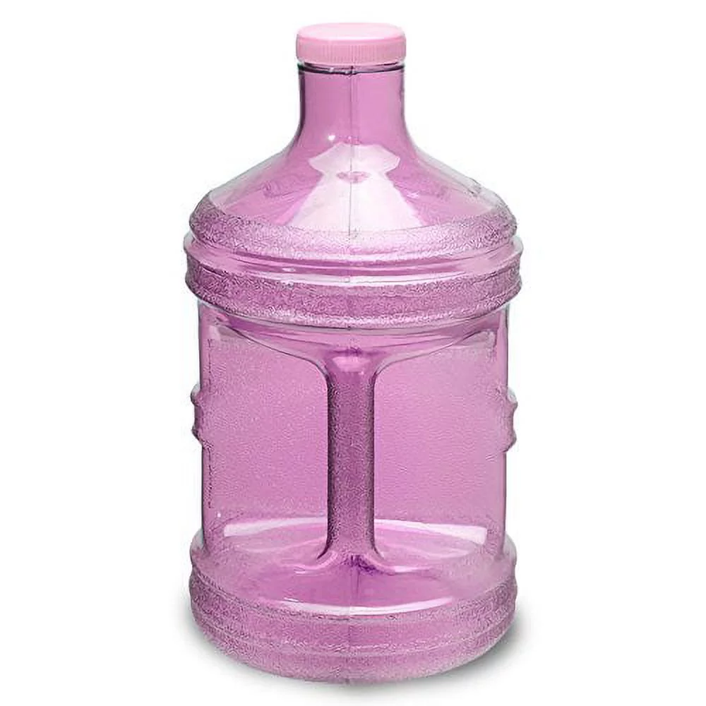 1 Gallon Leak-Proof BPA Free Reusable Plastic Drinking Water Big Mouth Bottle Jug Container with Holder Drinking Canteen