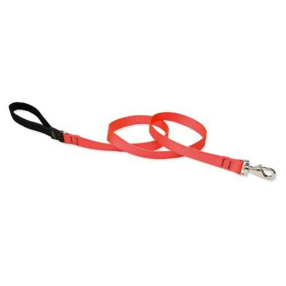 LupinePet Basic Solids Blaze Orange Blaze Orange Nylon Dog Leash