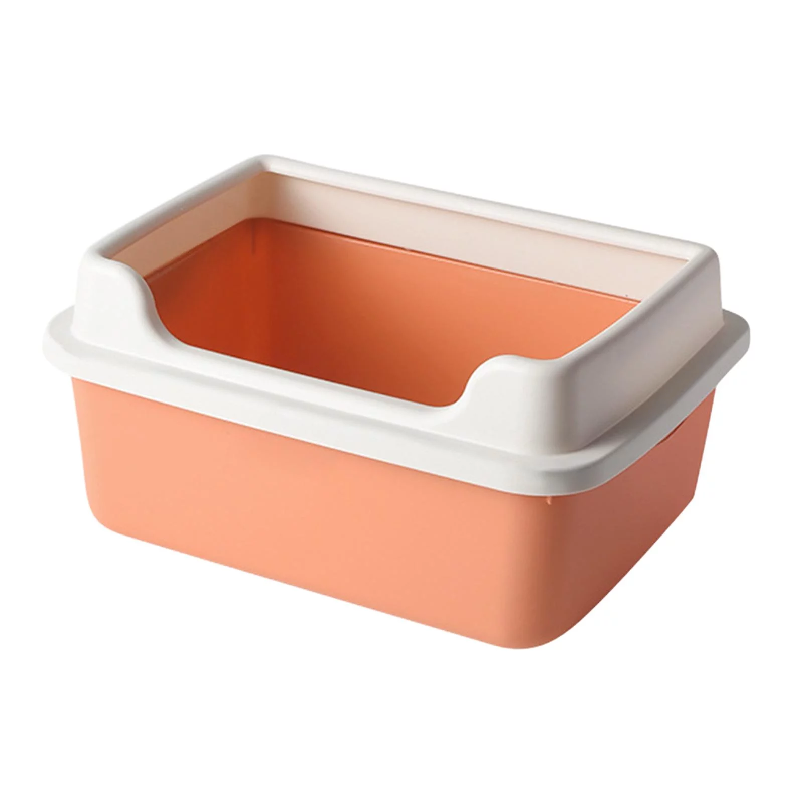 Cat Litter Box Durable Detachable Pet Supplies for Cats Rabbit Small Animals Orange38cmx26cmx19cm