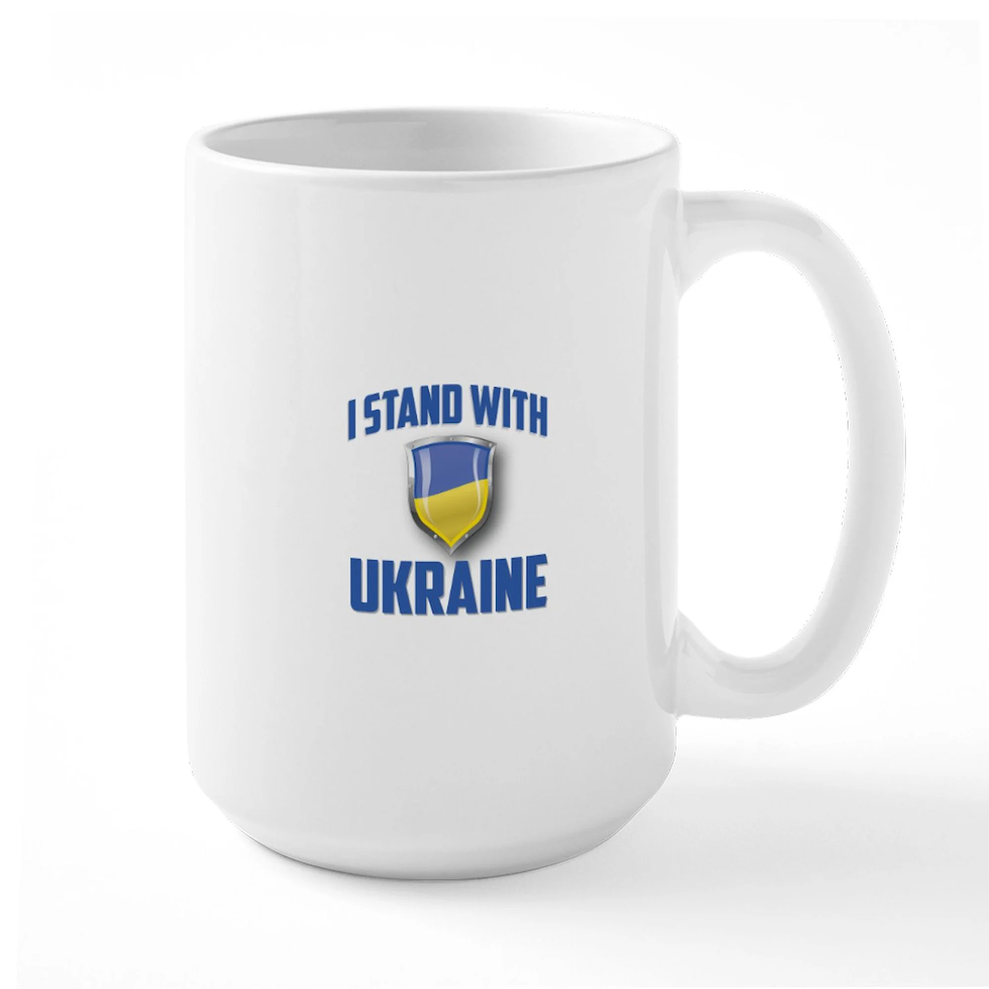 CafePress - I Stand With Ukraine 2022 Mugs - 15 oz Ceramic Large Mug