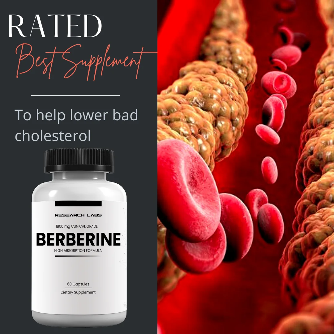 Research Labs 1500mg Clinical Grade Berberine High Absorption Formula & BerberQuil™ Support 180 Capsules- Blood Sugar Support Supplement