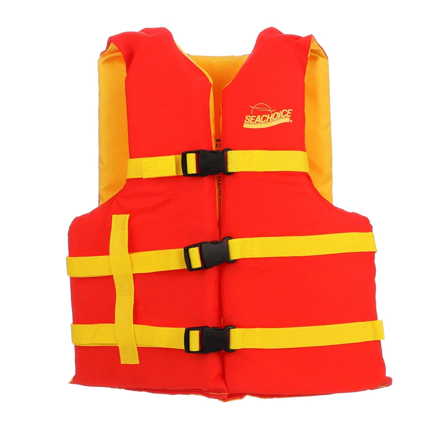 SEACHOICE PROD Universal Life Vest, Orange/Yellow, 30