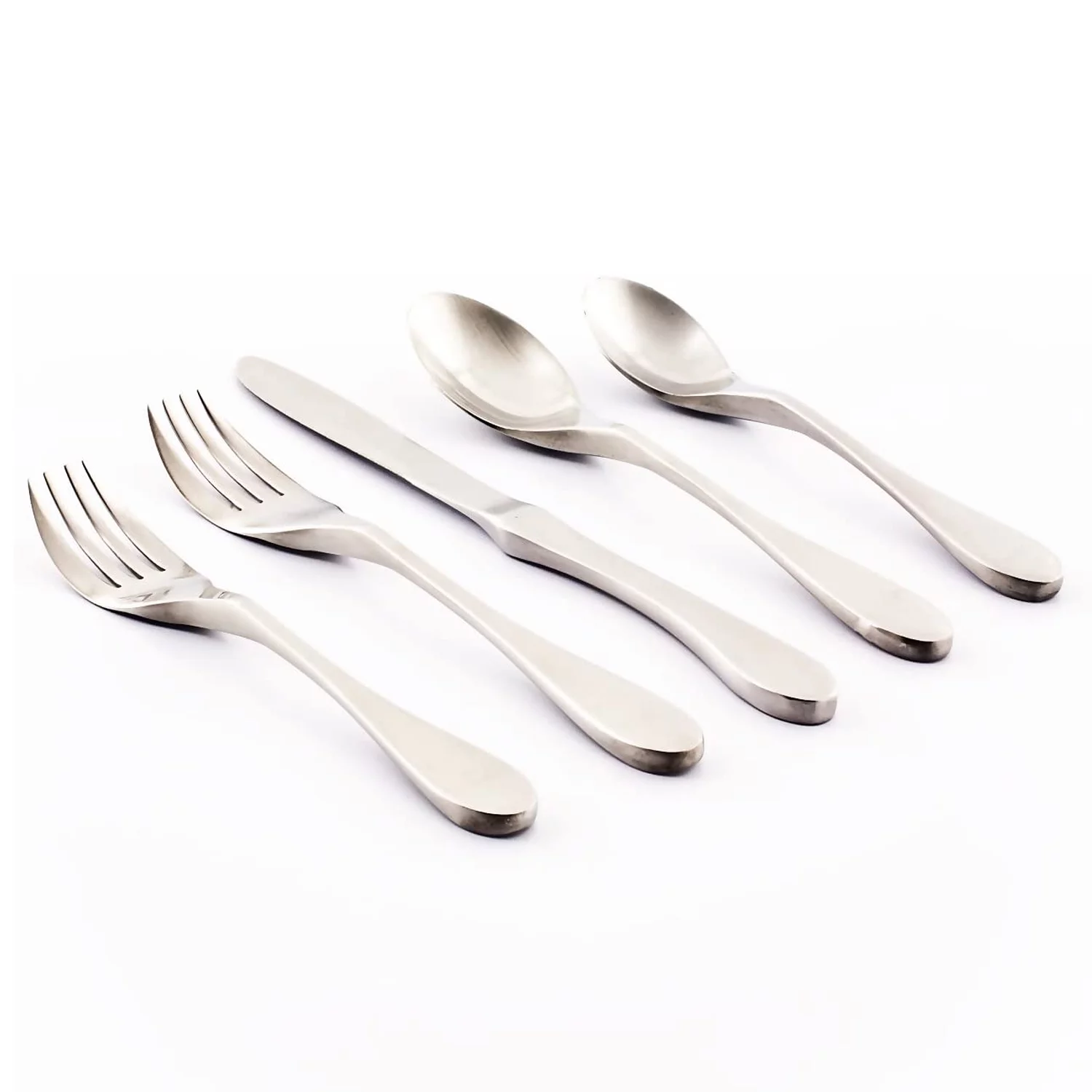 Knork Original Flatware 20 Piece Set, Service for 4, Matte Silver