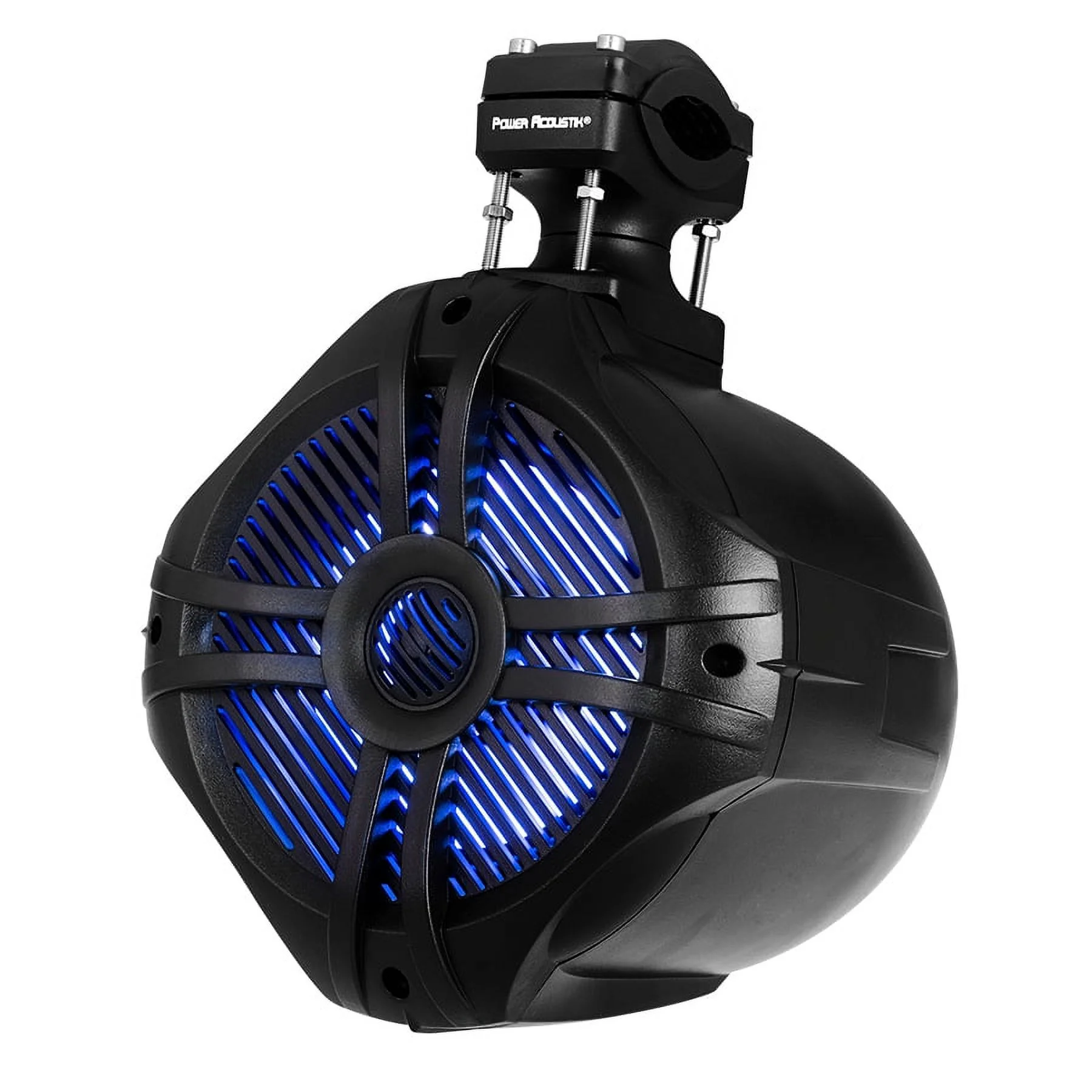 Power Acoustik MWT-80BL 8″ Waterproof RGB Lighting Marine Wake Tower Speakers (Pair) – Black