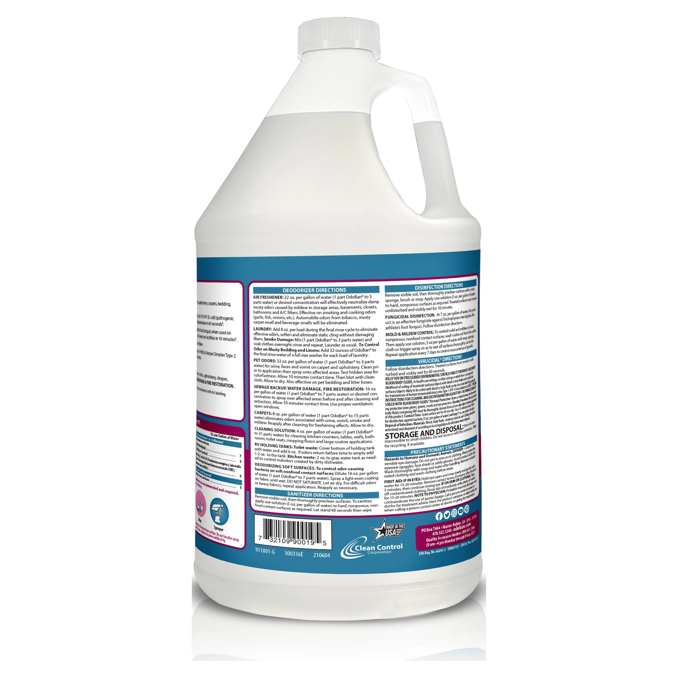 OdoBan All-Purpose Cleaners, Cotton Breeze and Fresh Scent, 128 Fluid Ounce, 2 Count