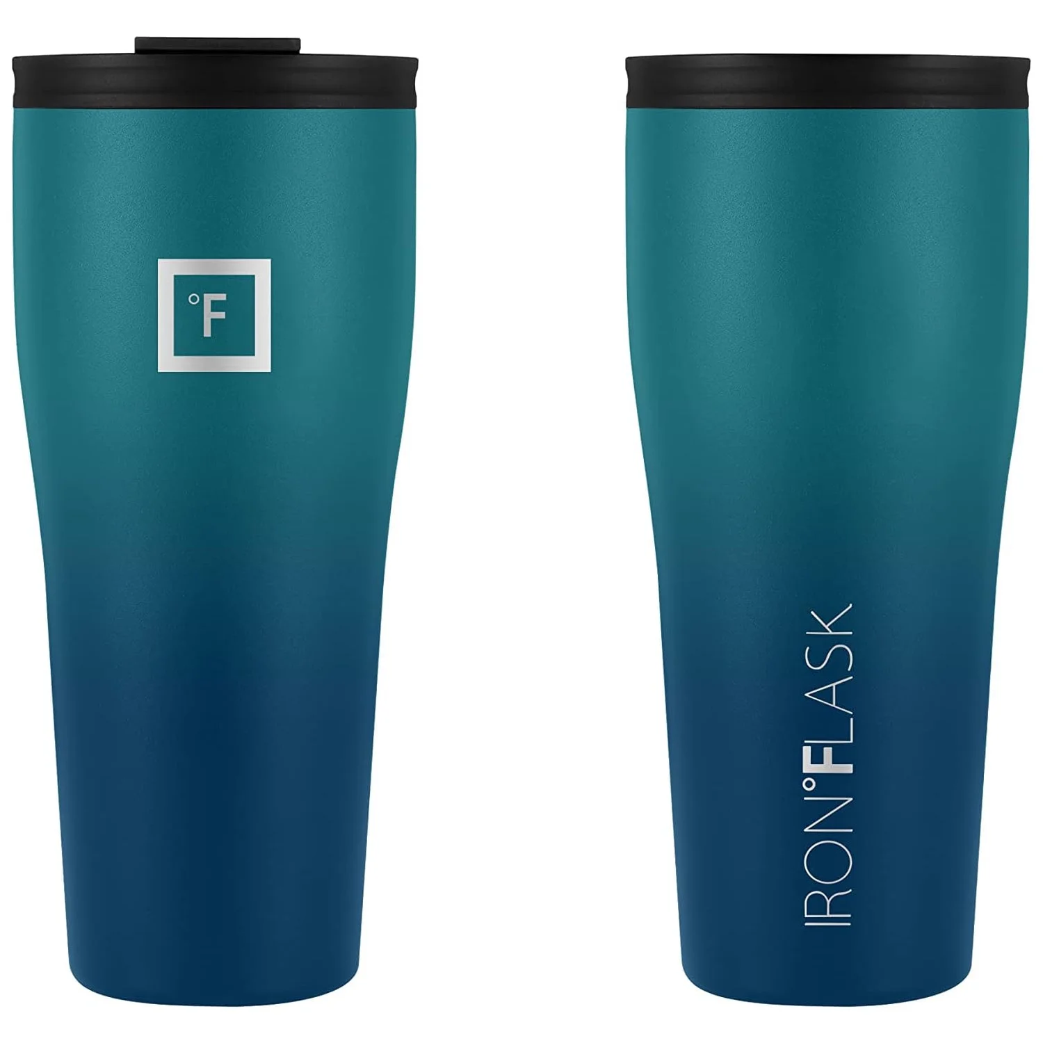 IRON FLASK Rover Tumbler 2 Lids Vacuum Insulated Stainless Steel Bottle, Metal Canteen, Dark Night, 20 Ounces