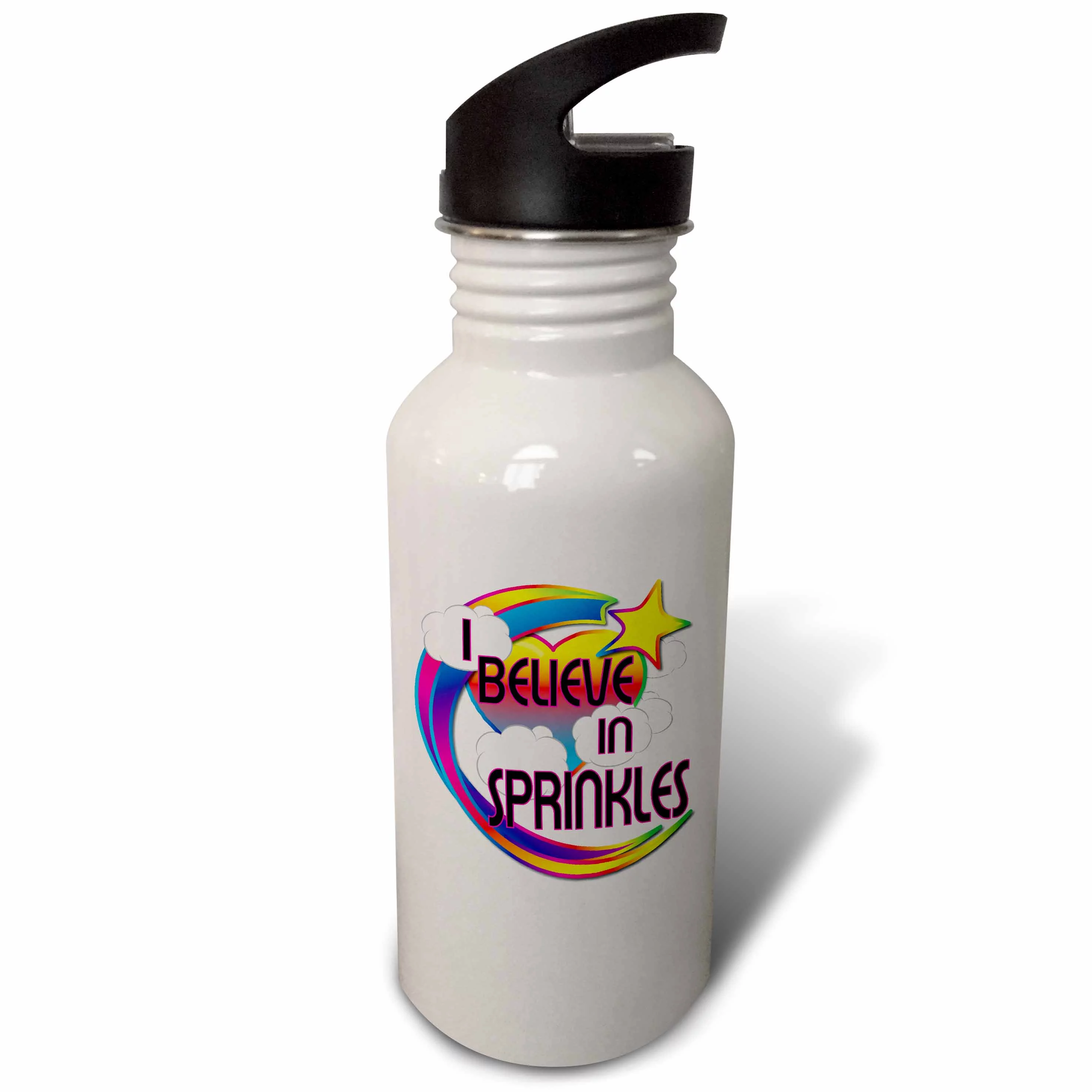 I Believe In Sprinkles Cute Believer Design 21 oz Sports Water Bottle wb-166908-1