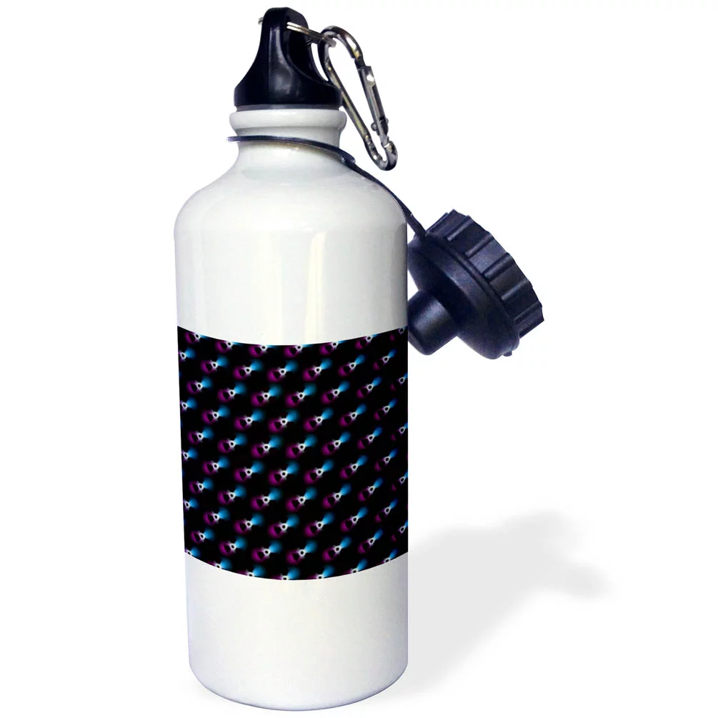 Radioactive Icons Wallpaper - repeating stylized icons of symbol for radioactivity 21 oz Sports Water Bottle wb-38566-1