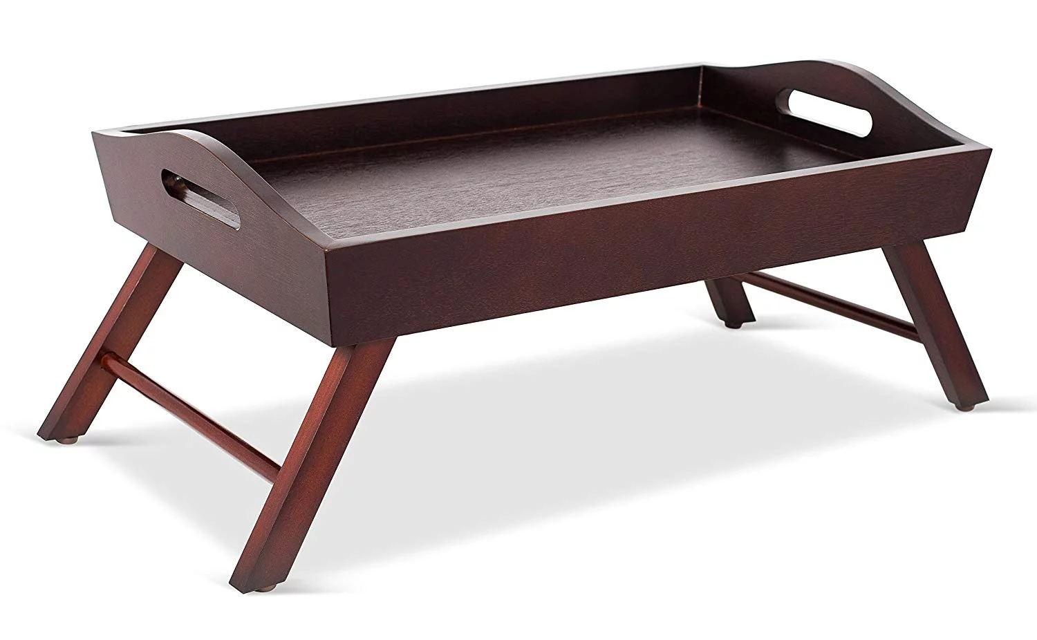 BirdRock Home Wood Bed Tray with Folding Legs - Brown