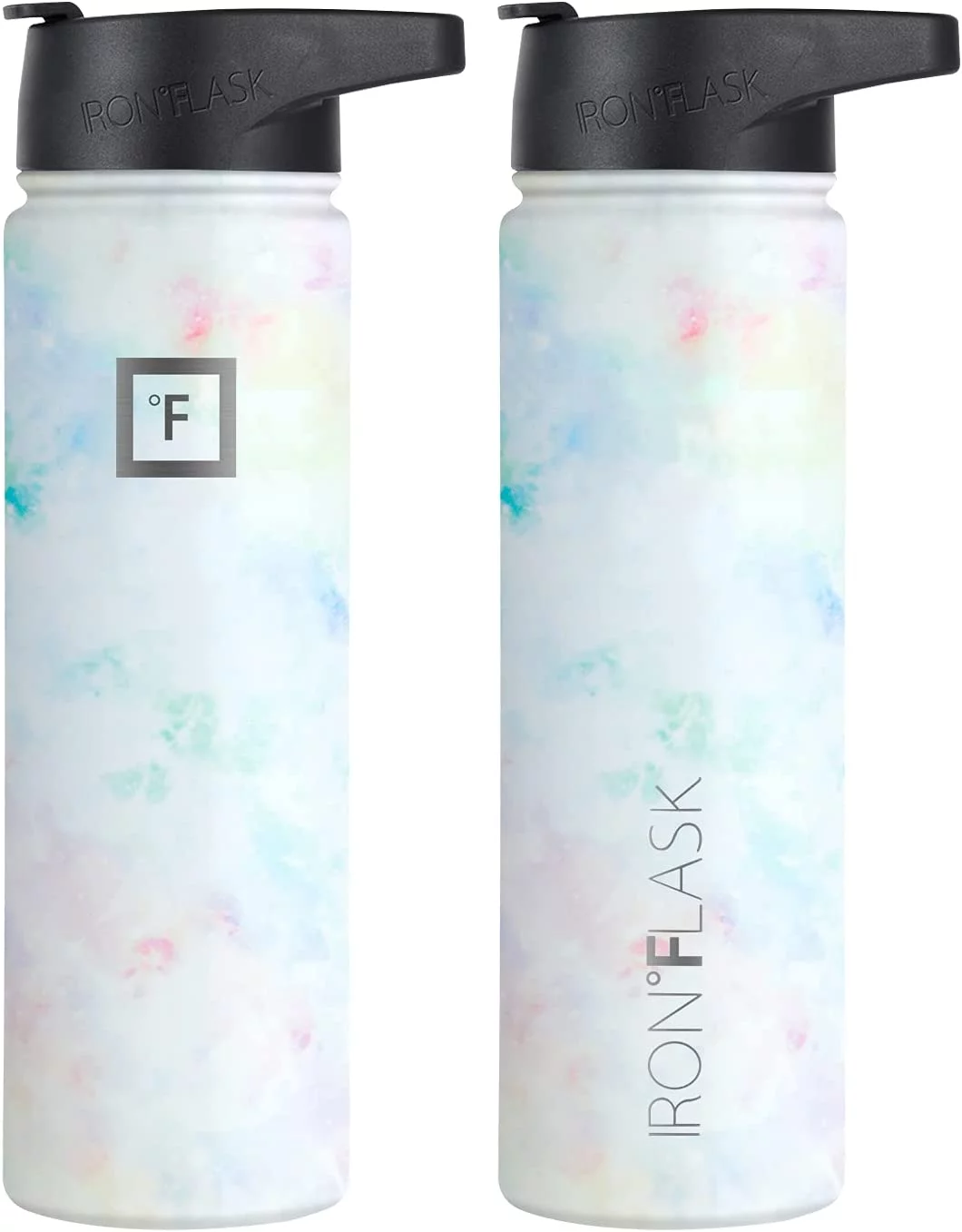 Iron Flask Sports Water Bottle - 3 Lids - 22 oz - Pearl
