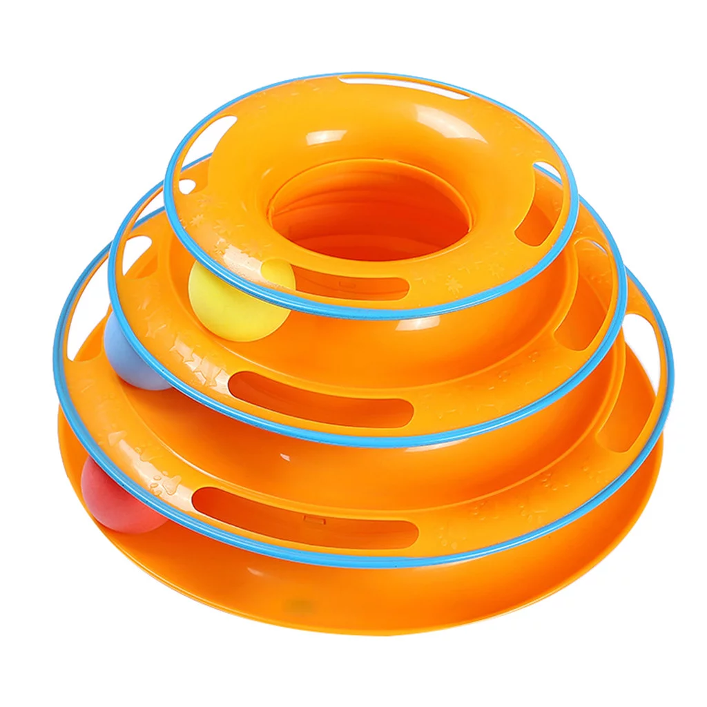 Cieken Cat Toy 3 of Interactive Play Circle Track with Moving Ball Satisfies Cat’s Hunt
