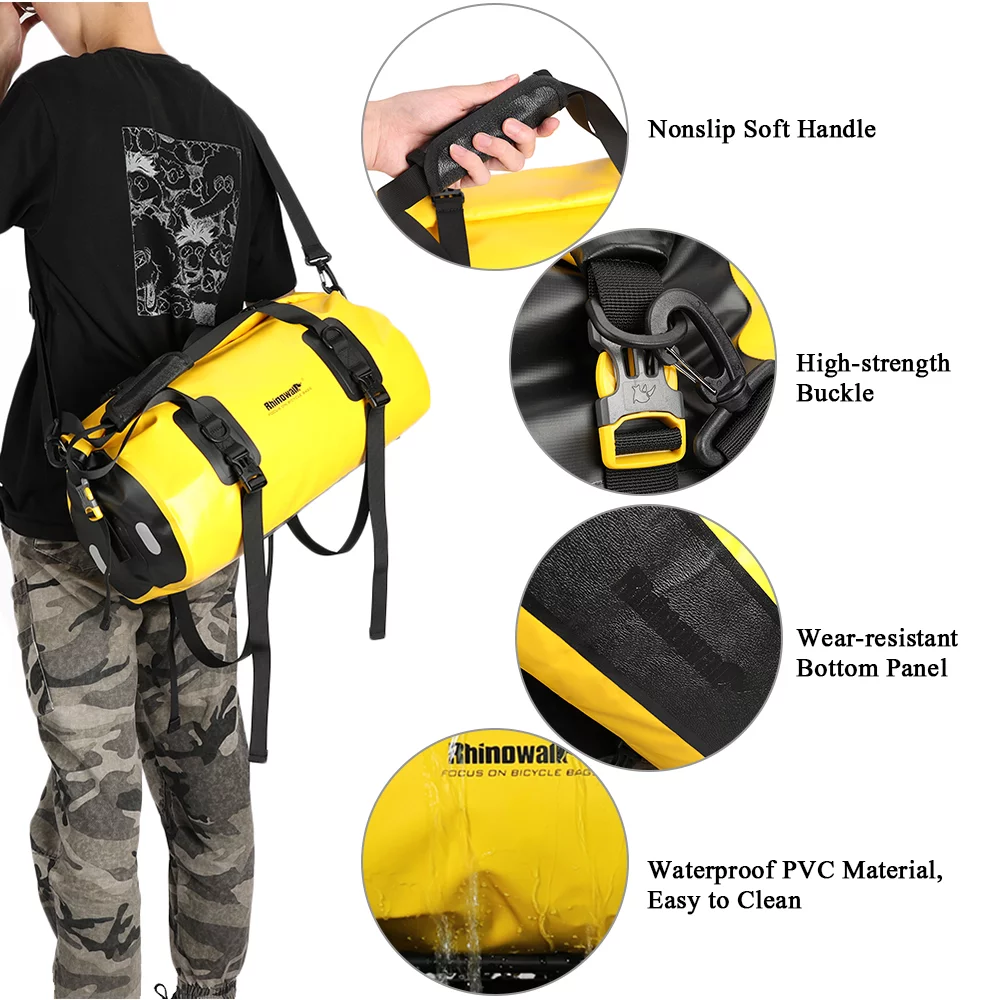 Rhinowalk Bike Pannier,Duffel Rear Seat Rear Seat Bike Waterproof Duffel 20l Seat BikeHuiop Buzhi Zdhf