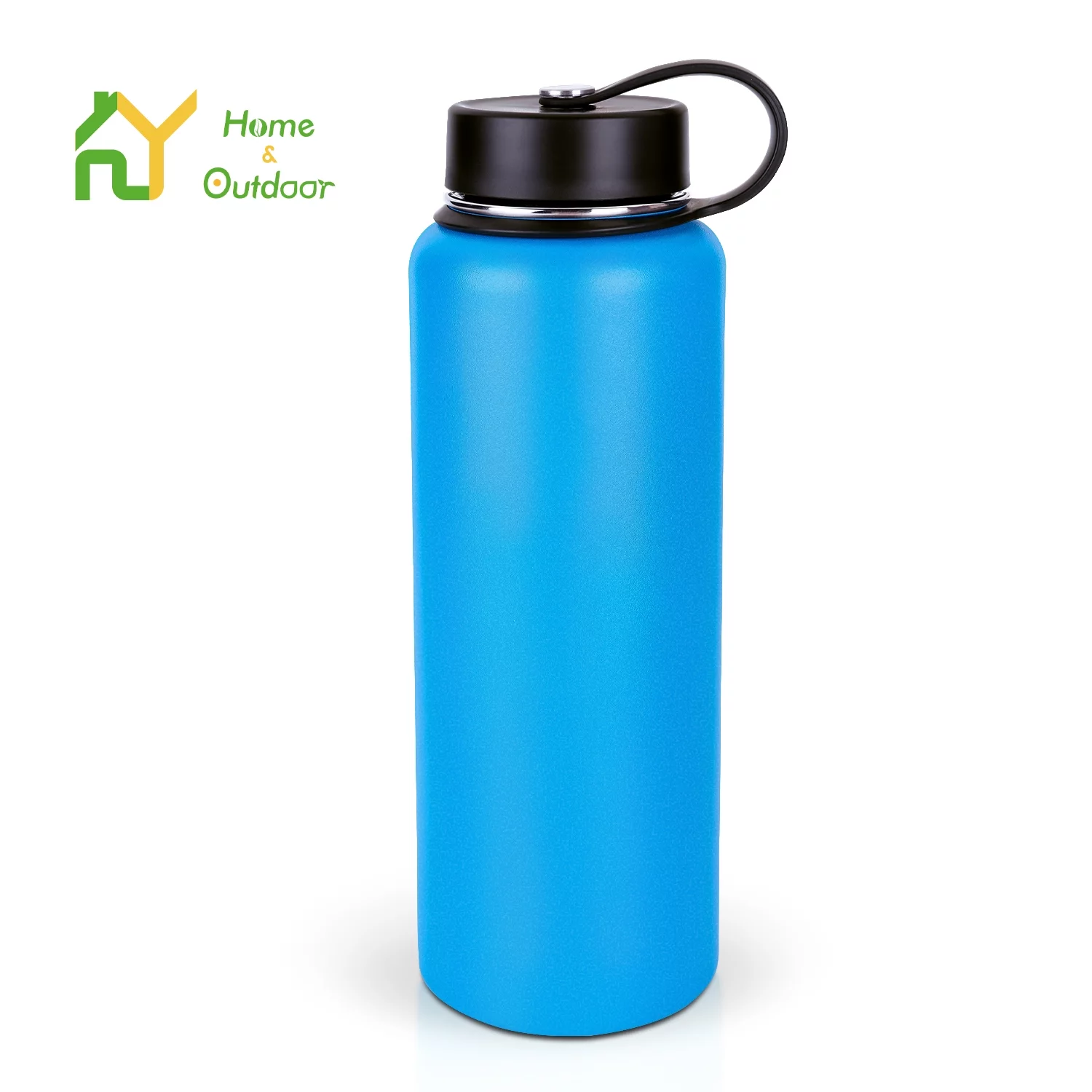 S.Y Home&Outdoor Insulated Water Bottle Wide Mouth Stainless Steel Vacuum Insulated Travel Sports Water Bottle, BPA Free, Waterproof - 40oz Blue