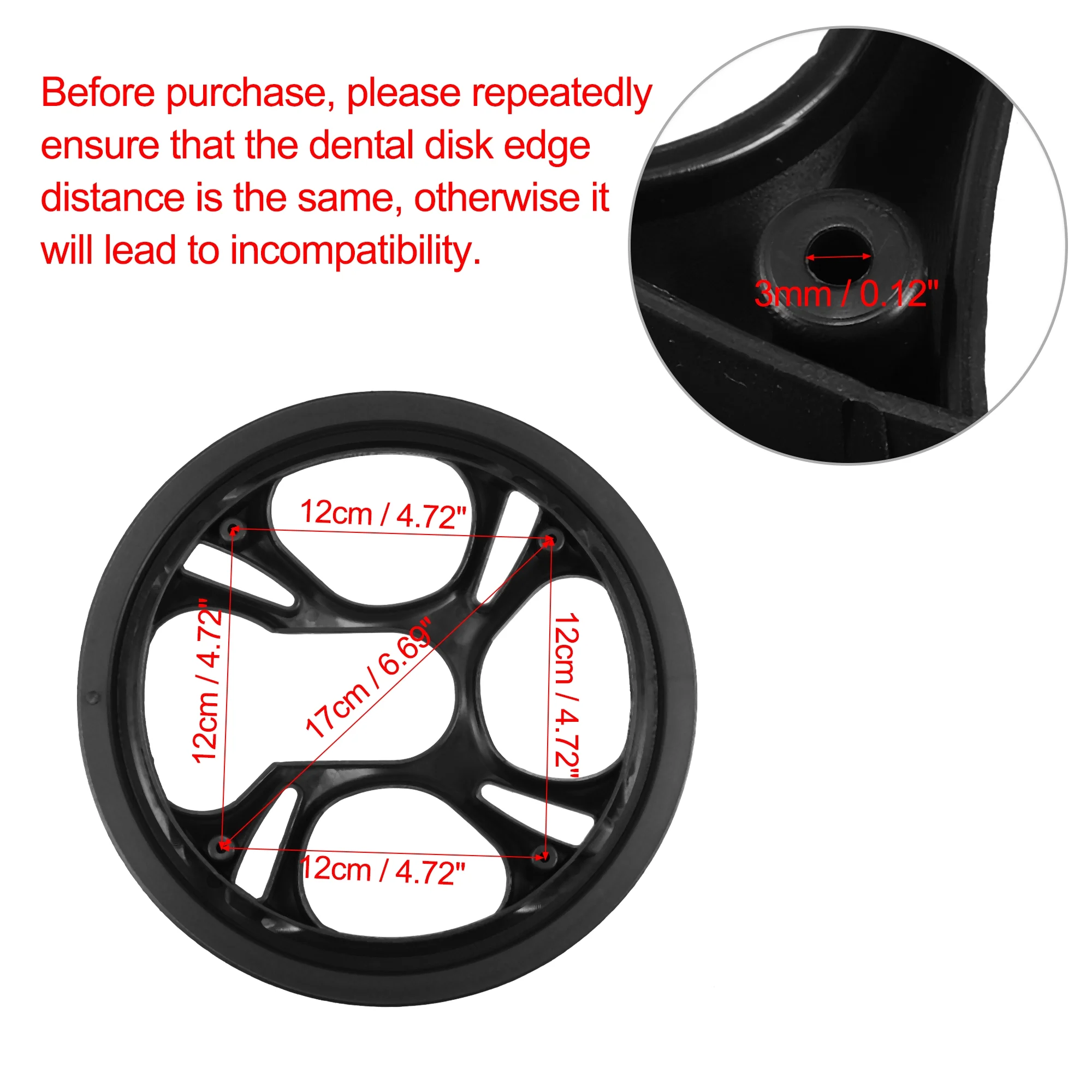 Unique Bargains 2 Pcs 48 Teeth 12cm 4 Holes Bicycle Bike Crankset Chain Wheel Cover Protection Chain Wheel Protective Cover Black