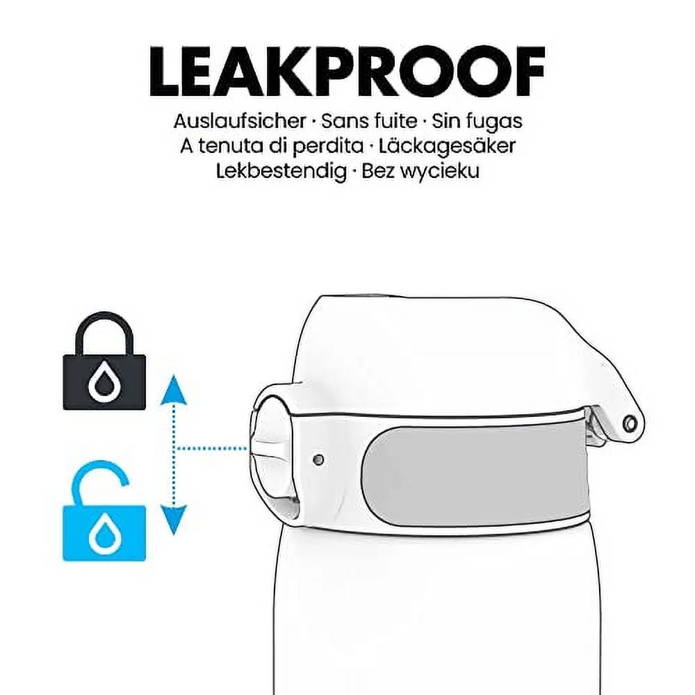 ION8 Leak Proof Flip-Top Insulated Steel Kids Water Bottle, Dishwasher-Safe, Purple, 320ml (11oz)