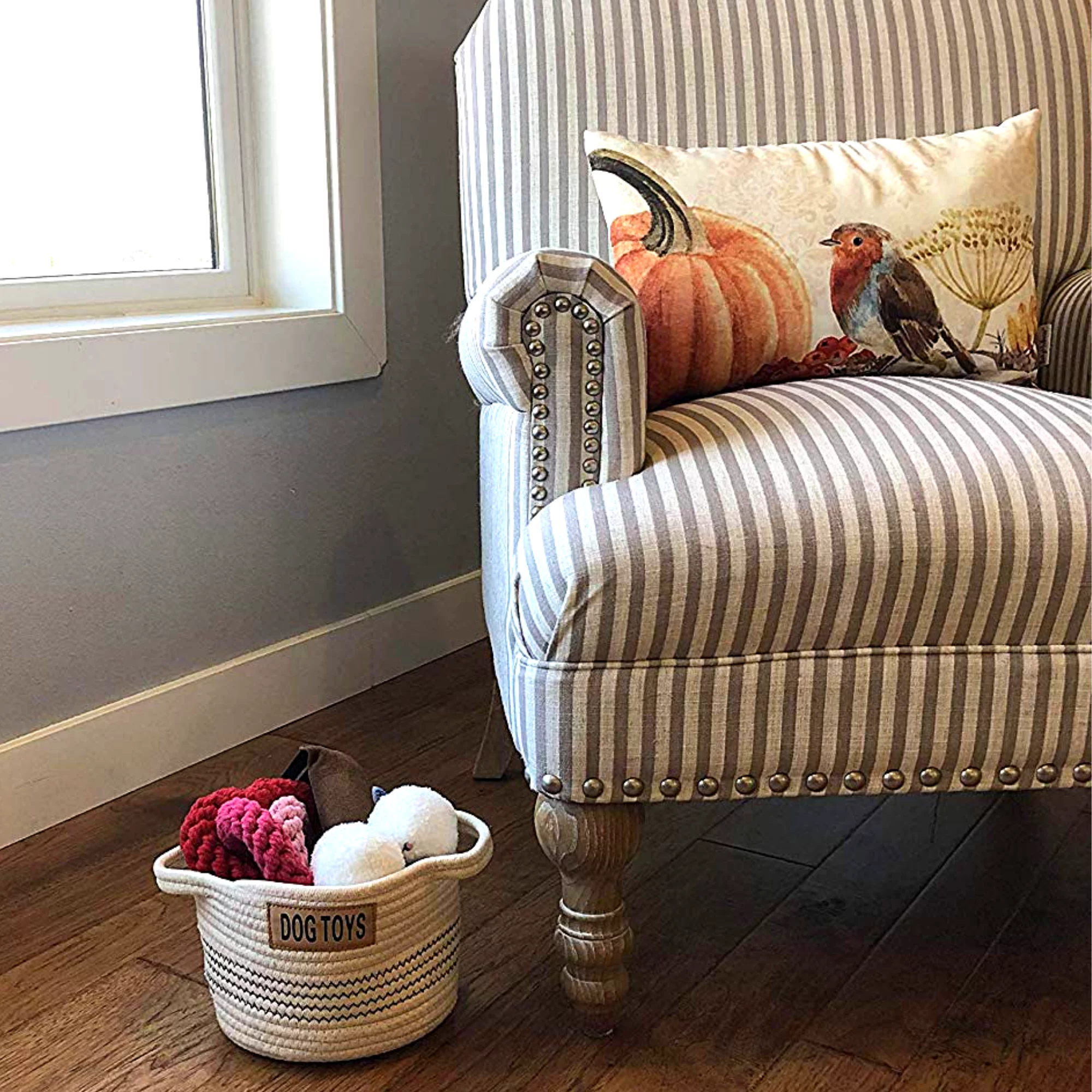 Midlee Dog Toy Rope Cotton Basket (Small)