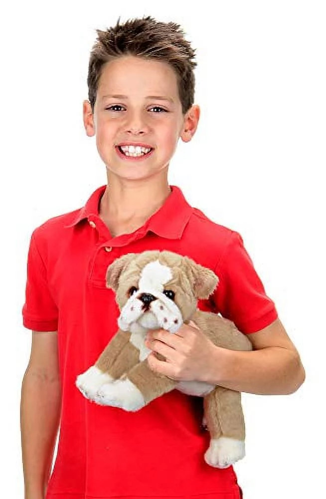 Bearington Tug Bulldog Plush Stuffed Animal Puppy Dog, 13 inch