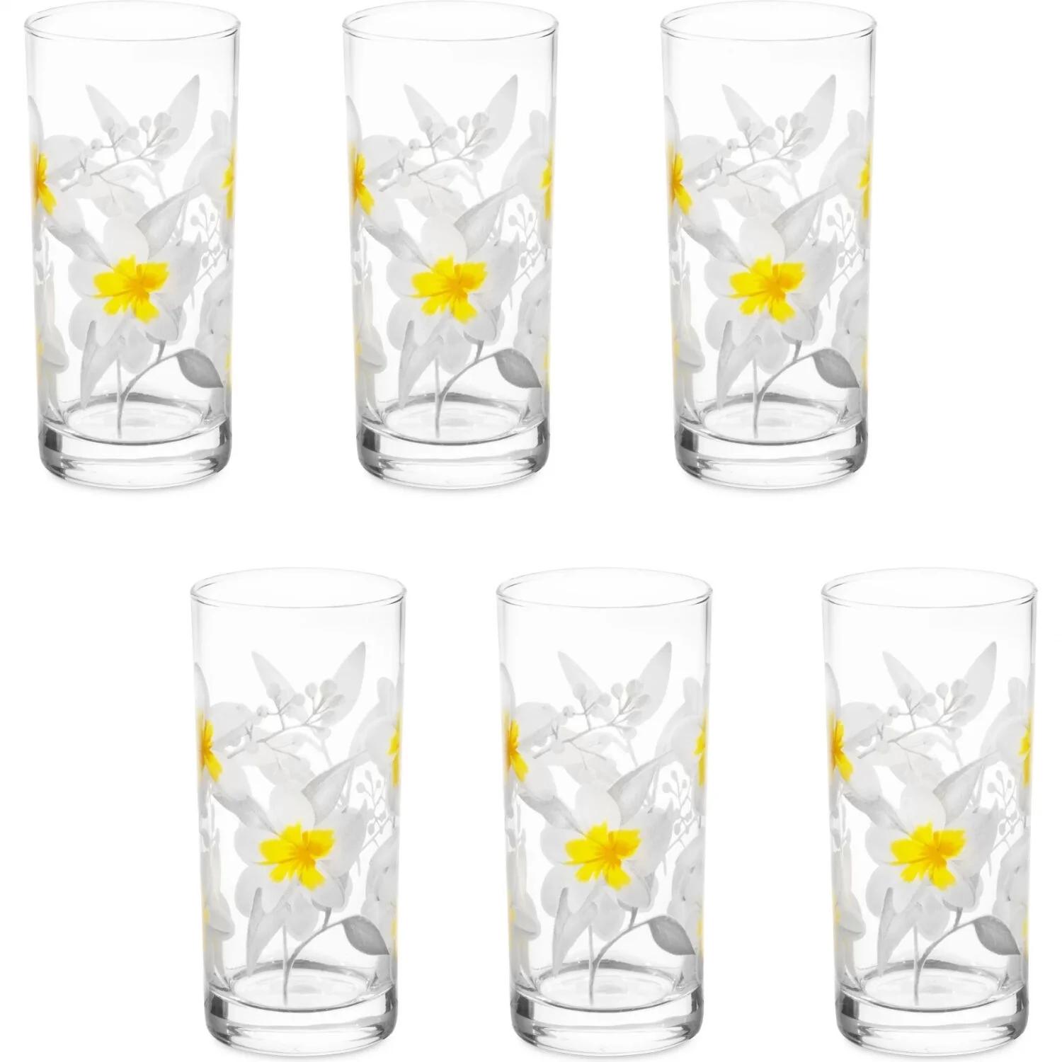 Ikatium Yellow Drinkware Set of 7 for 6 pers.