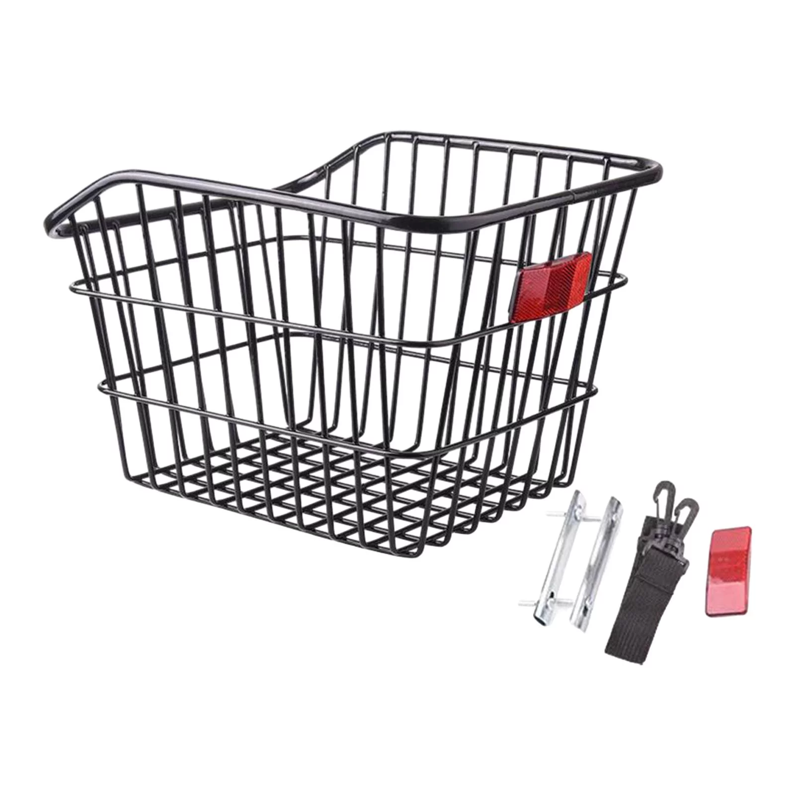 Rear Storage Basket Metal without Cover Accessories for Folding Bike