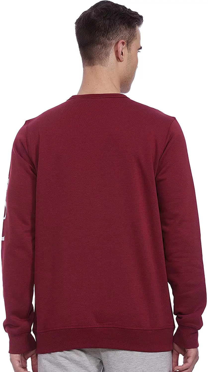 Columbia Mens Logo Fleece Crew Red Jasper/White Medium