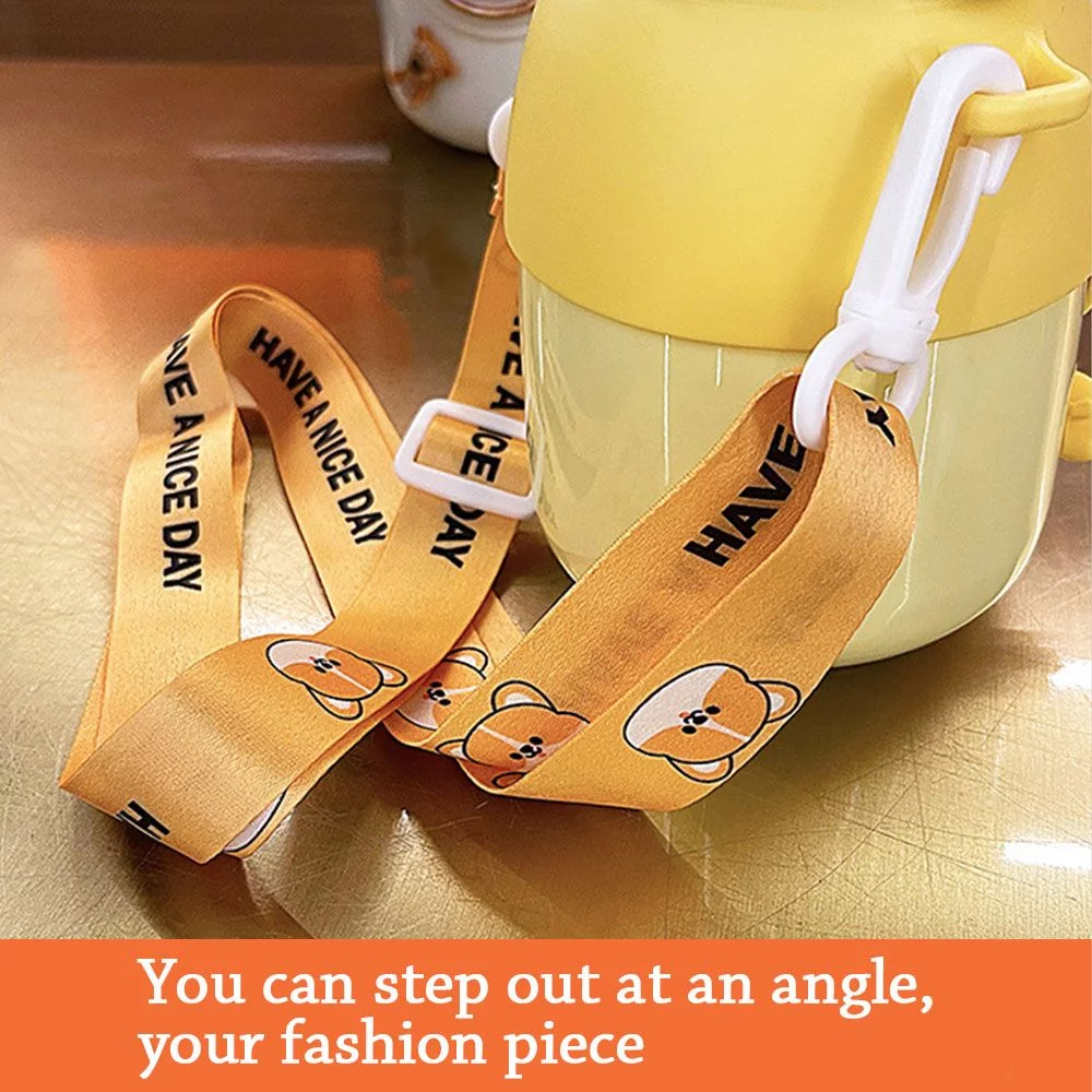 700ml Cute Large Capacity Straw Vacuum Flasks Thermal Mug Water Bottle Insulation Cup PURPLE